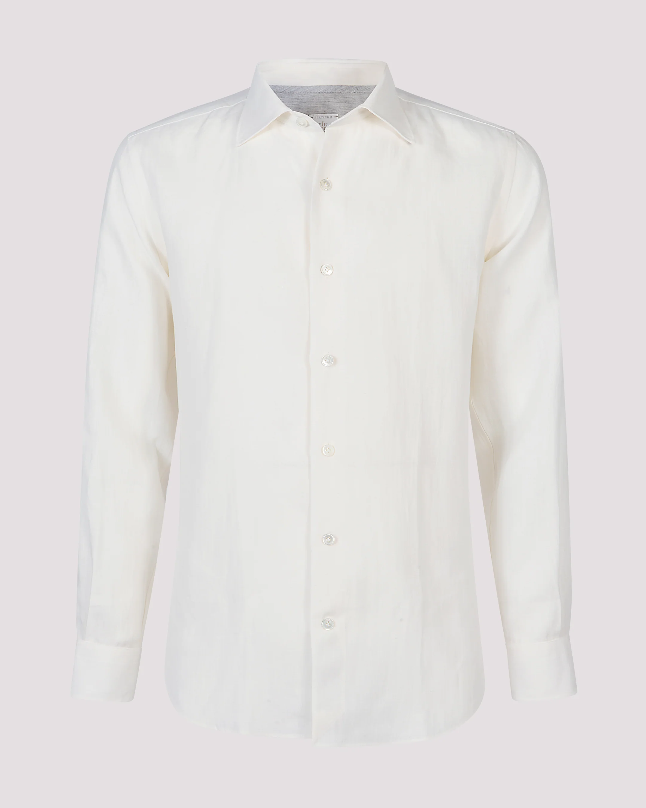 Camicia in Lino da Uomo Slim Fit con Collo Italiano - Image 6