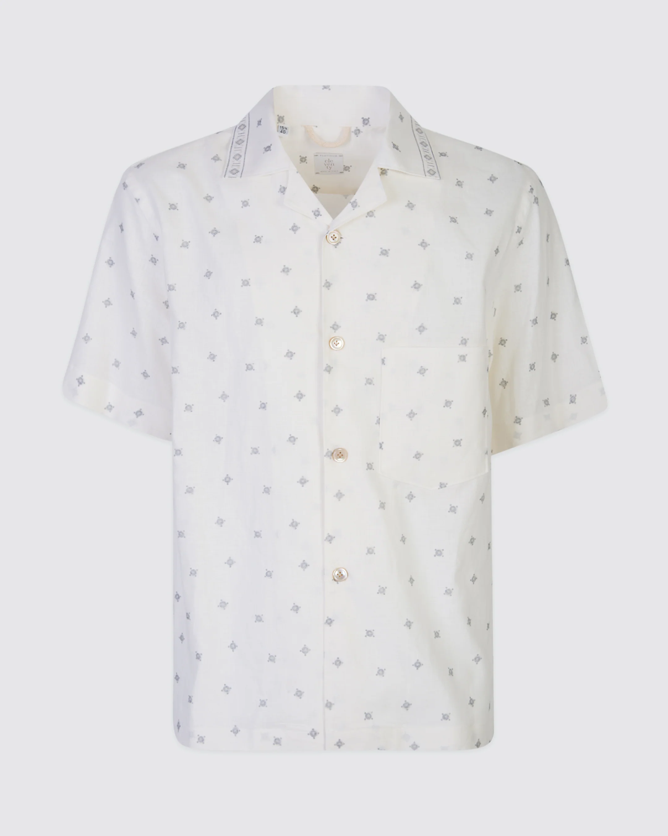 Camicia Uomo in Lino e Cotone con Collo Bowling - Image 4