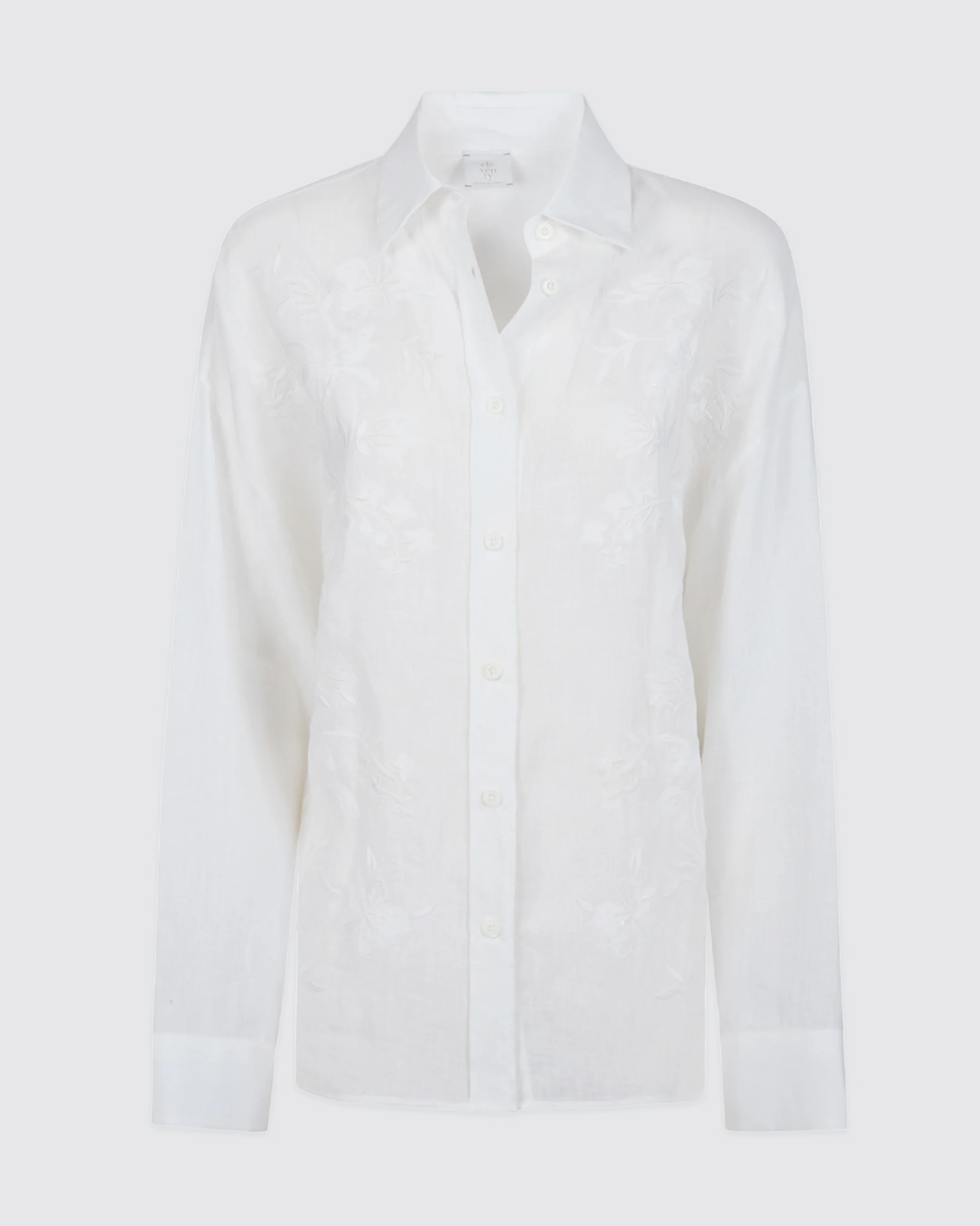 Camicia in Lino con Ricamo e Tinto in Pezza da Donna - Image 4