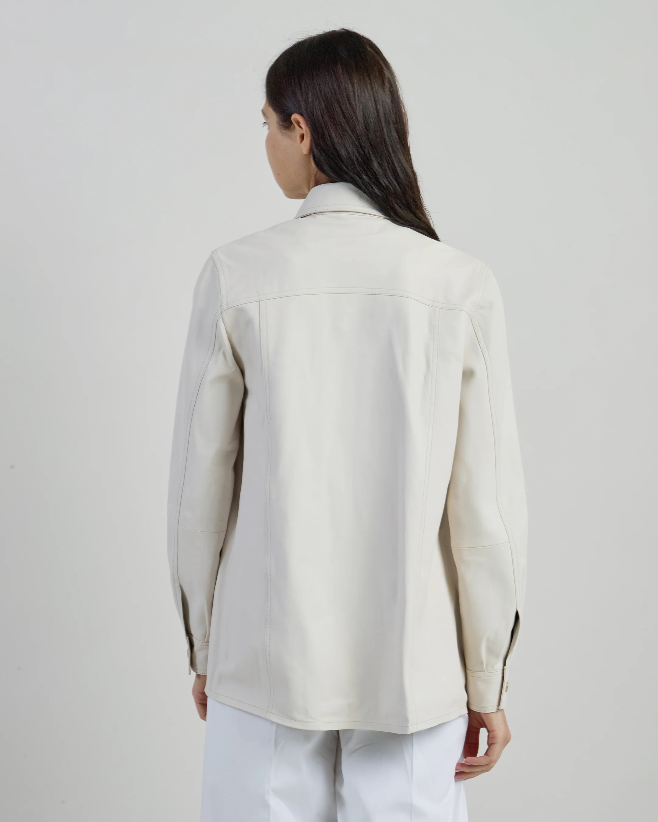 Camicia Texana da Donna in Nappa di Agnello e Suede - Image 2
