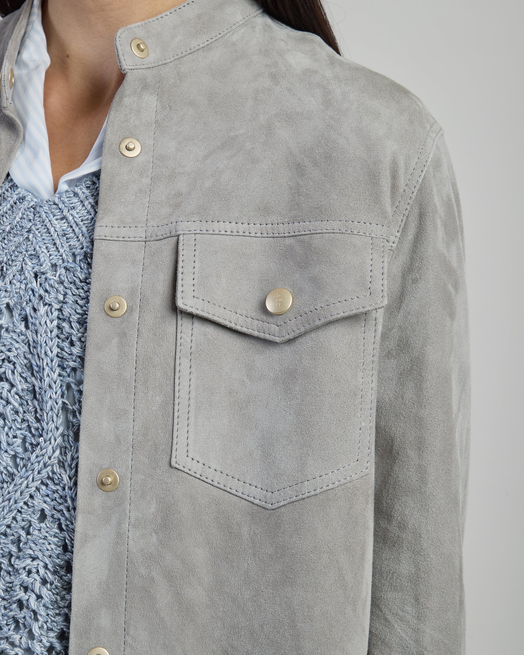 Camicia in Suede Donna in Pelle di Agnello Stile Texano - Image 8