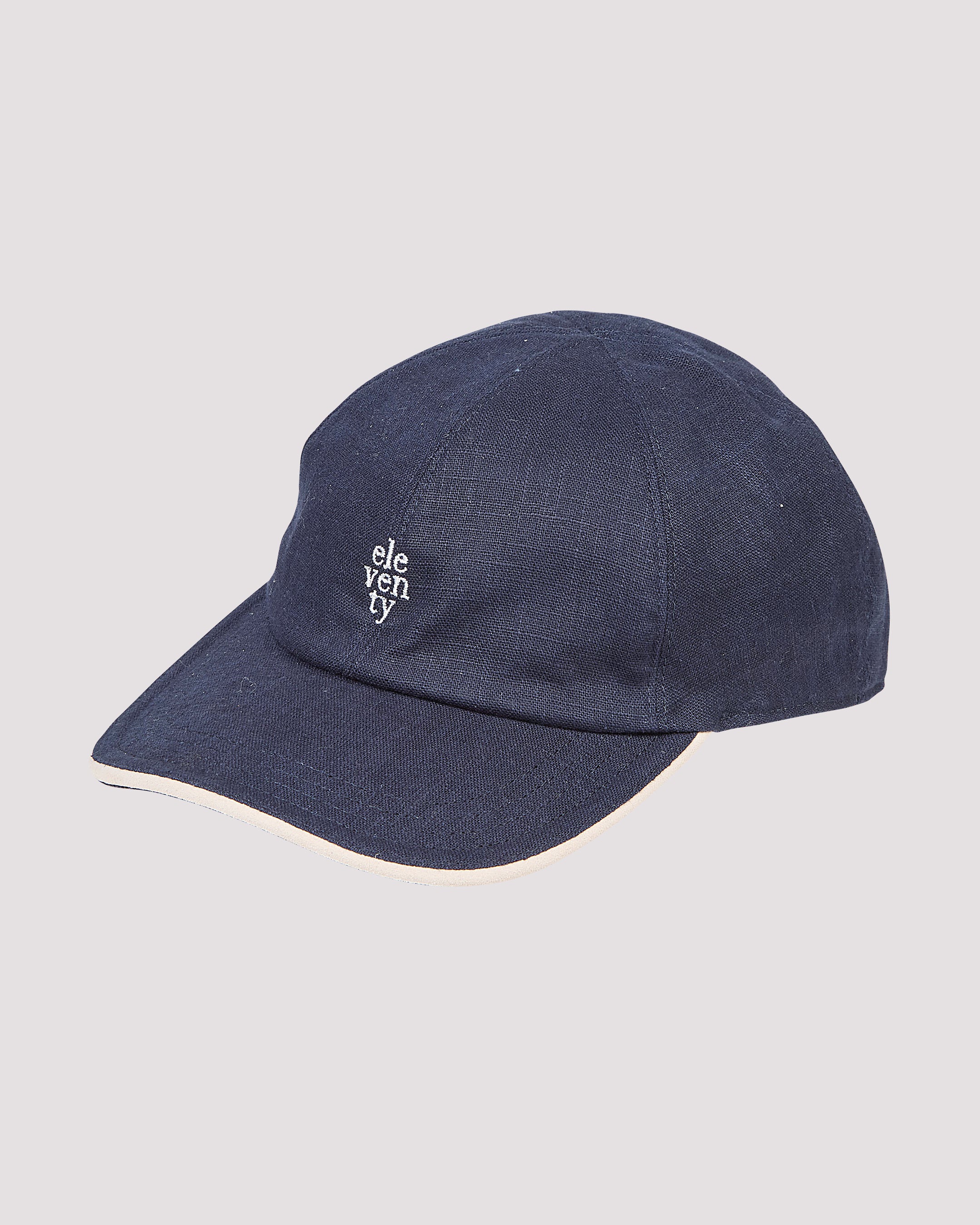 Cappello Baseball in Lino, Cotone e Dettagli in Suede - Image 3