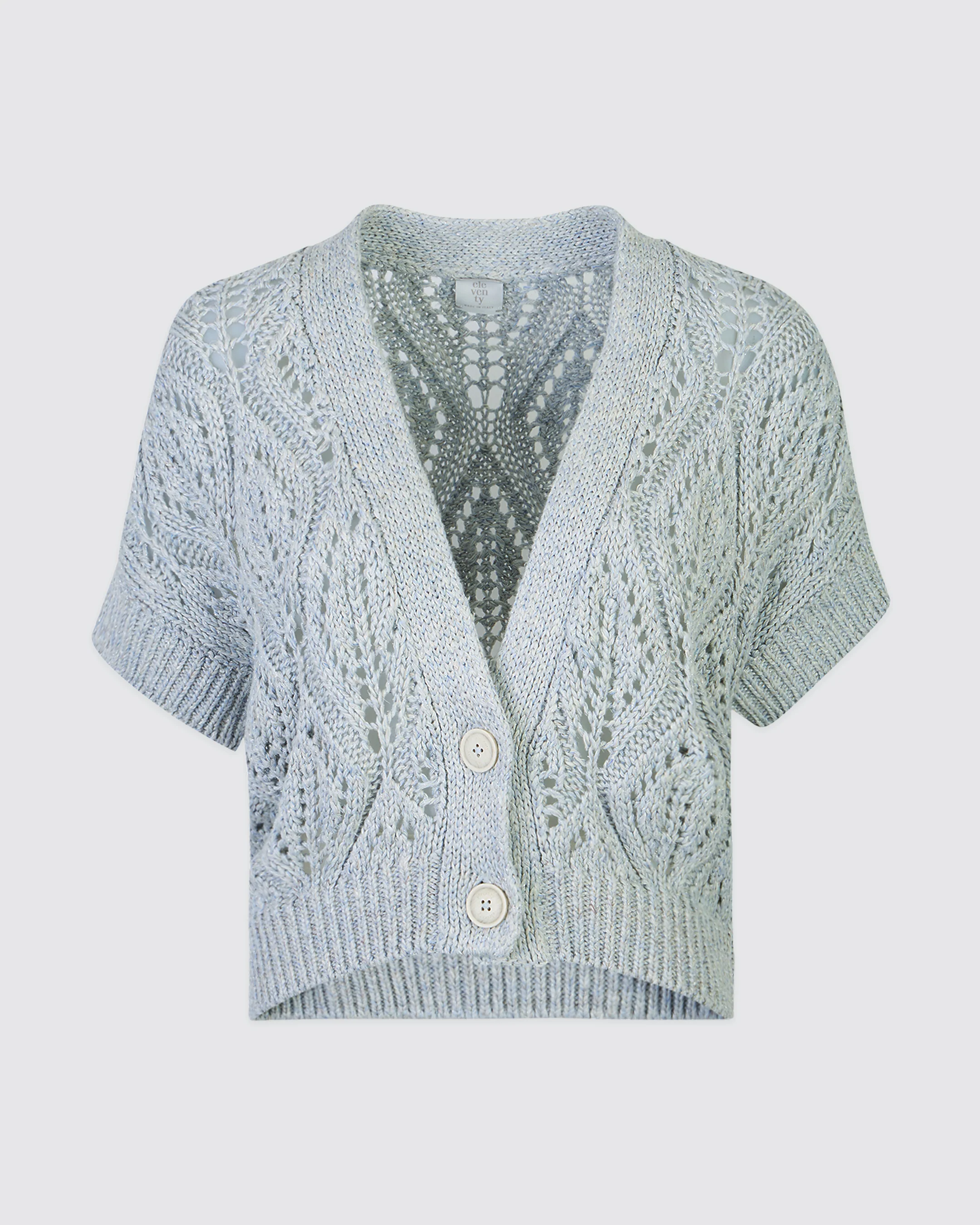 Cardigan Donna in Lino Cotone e Seta con Scollo a V - Image 8