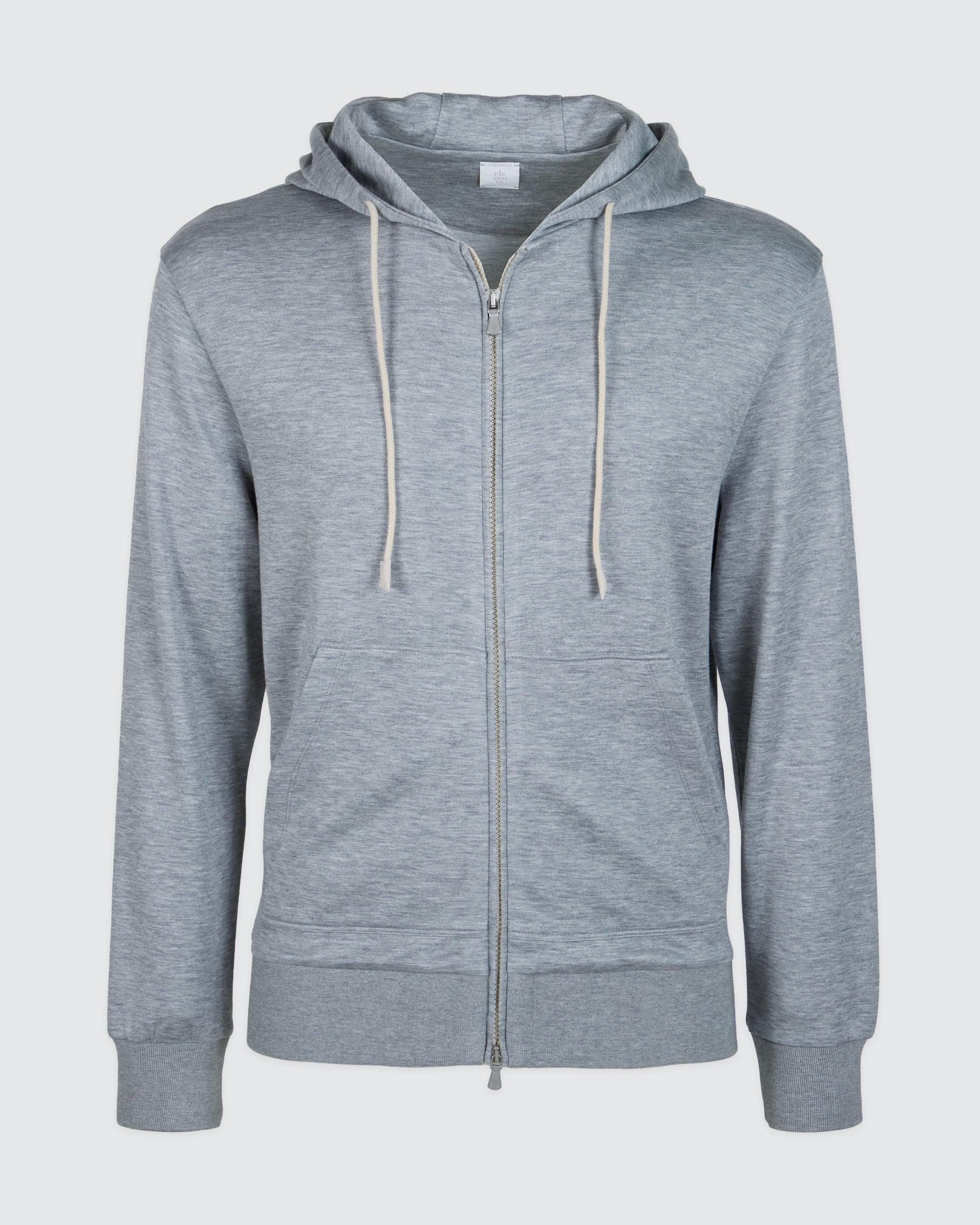 Felpa Uomo Full Zip in Pregiata Seta e Cotone con Cappuccio - Image 4