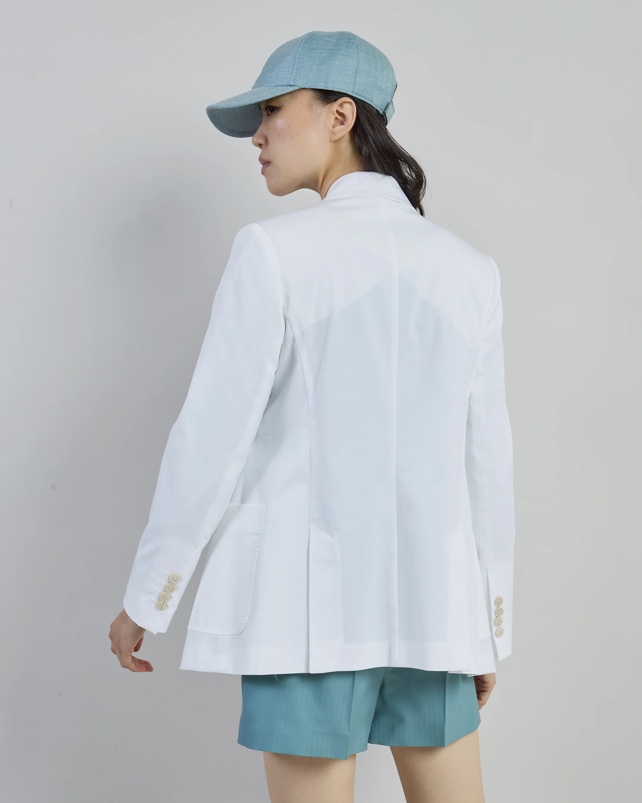 Giacca Doppiopetto in Cotone Stretch da Donna - Image 2