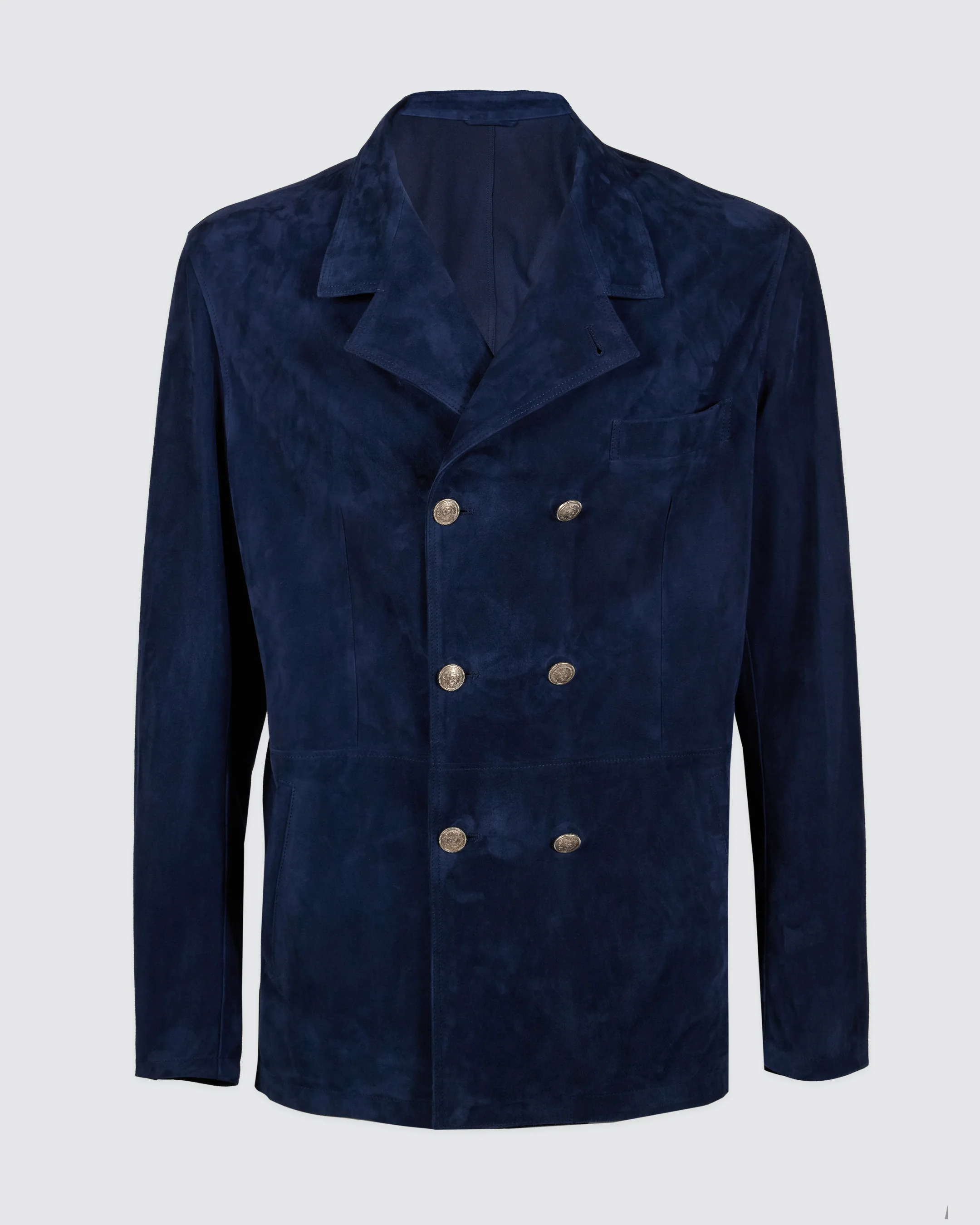 Giacca Doppiopetto in Suede Nappizzato da Uomo - Image 5