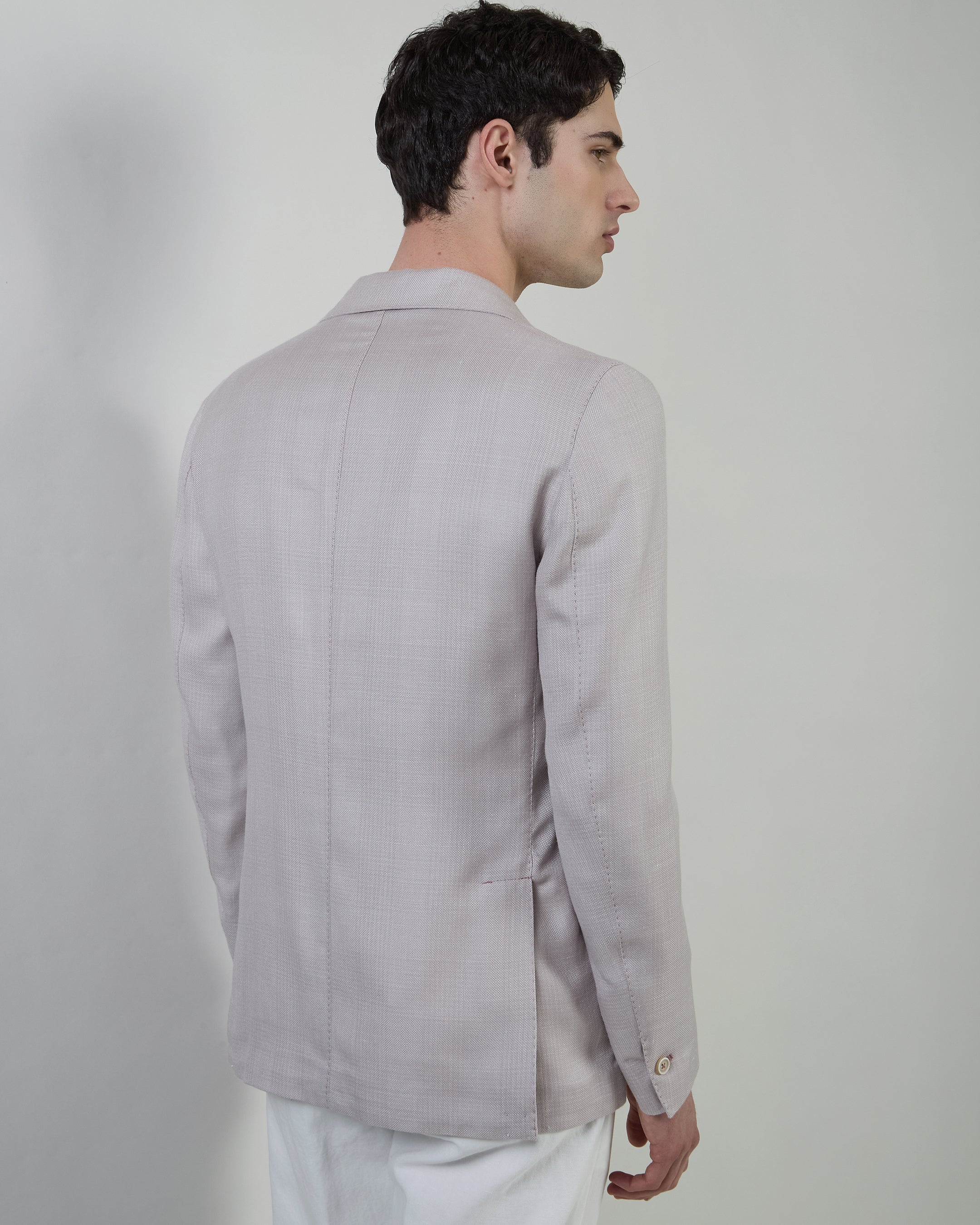 Giacca Monopetto in Cashmere Seta e Lino Slim Fit - Image 2