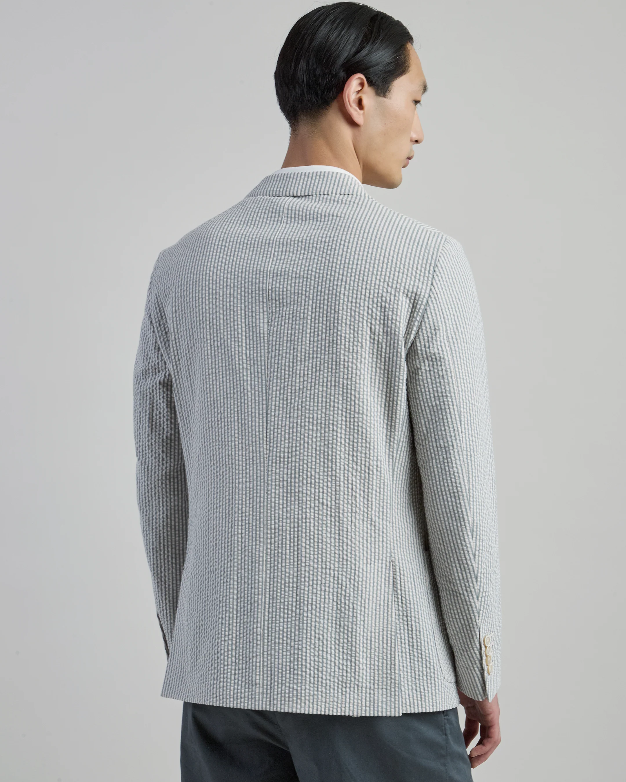 Giacca Monopetto in Cotone Slim Fit da Uomo - Image 2