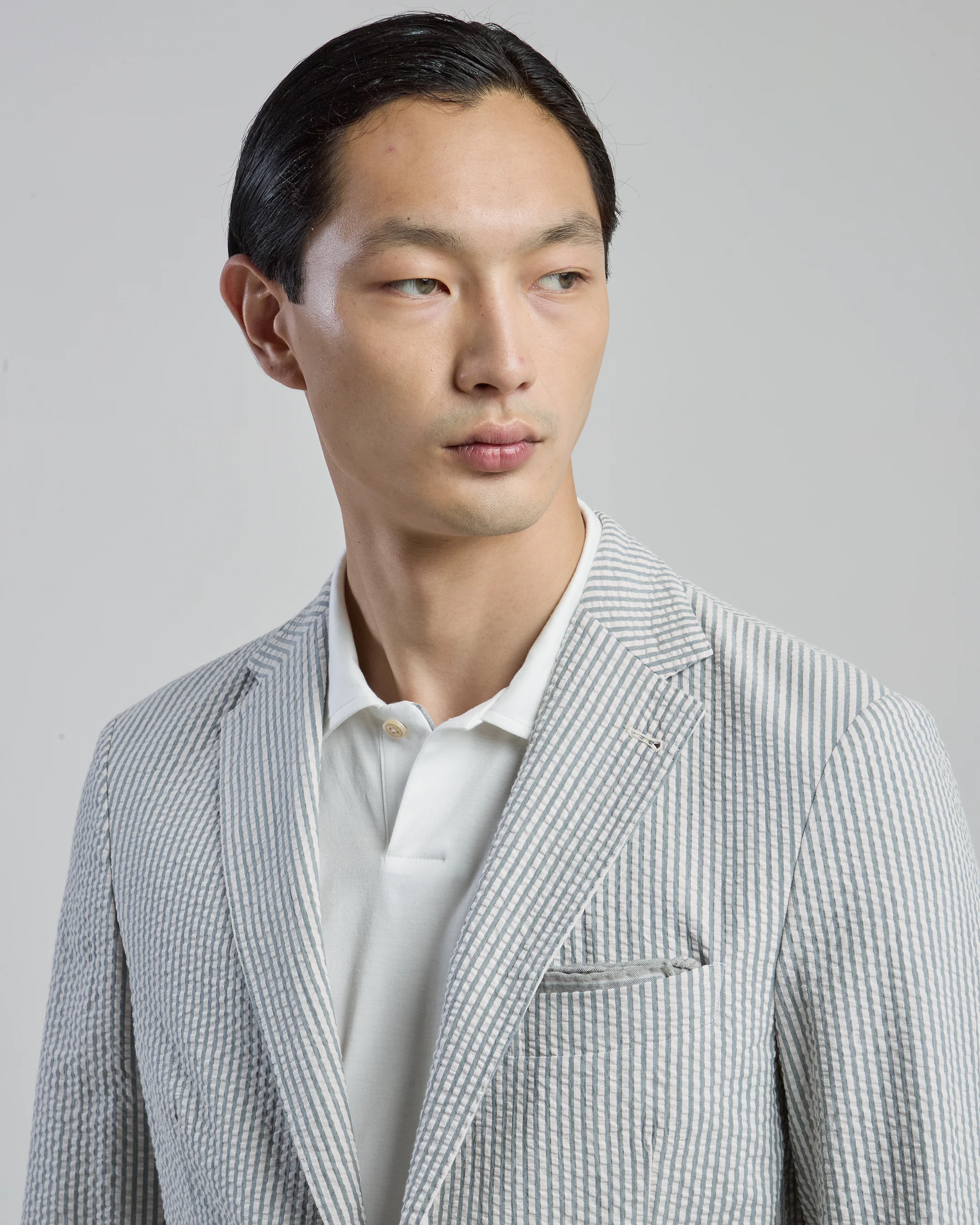 Giacca Monopetto in Cotone Slim Fit da Uomo - Image 3