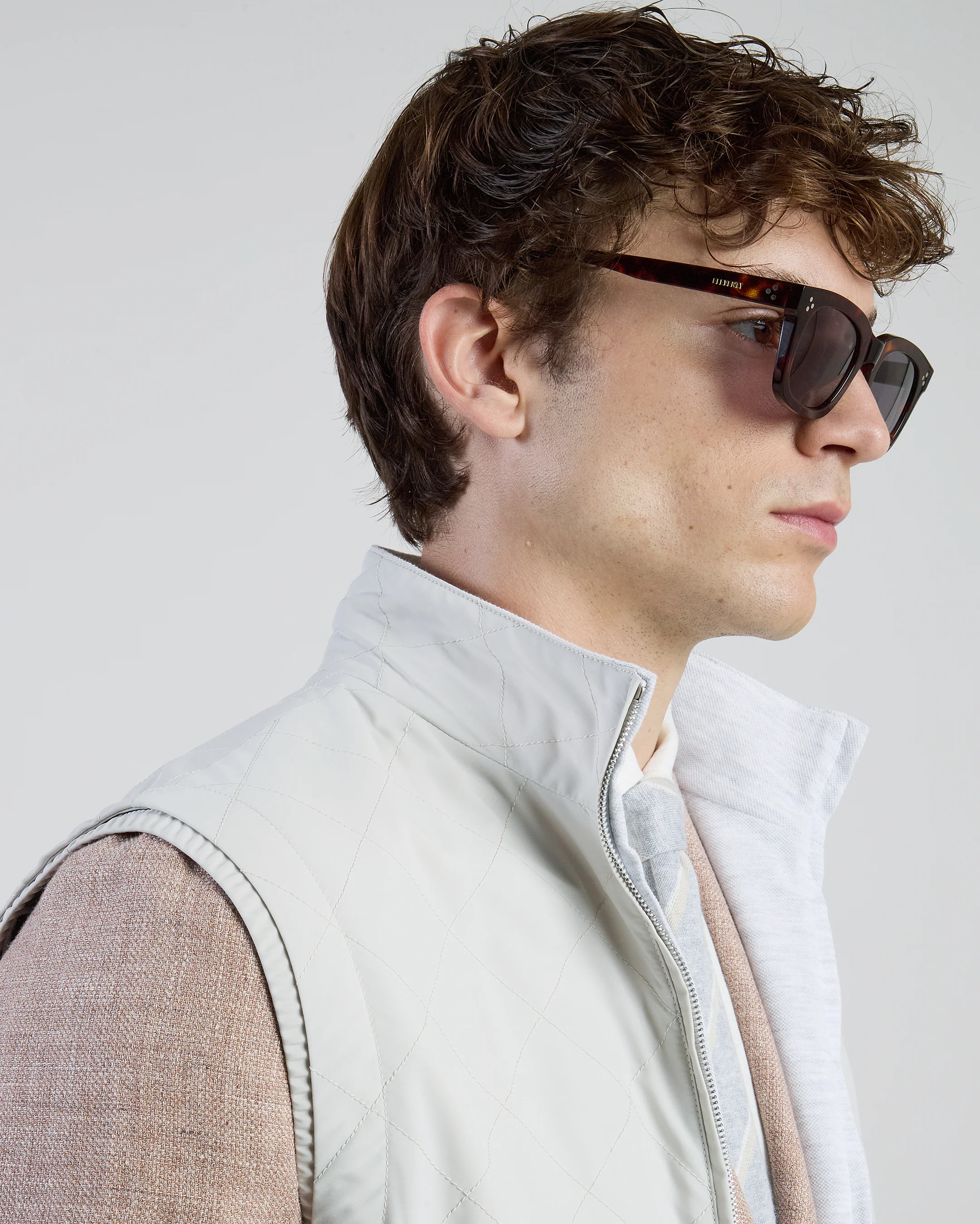 Gilet Reversibile in Cotone Lino e Lana Nylon - Image 3