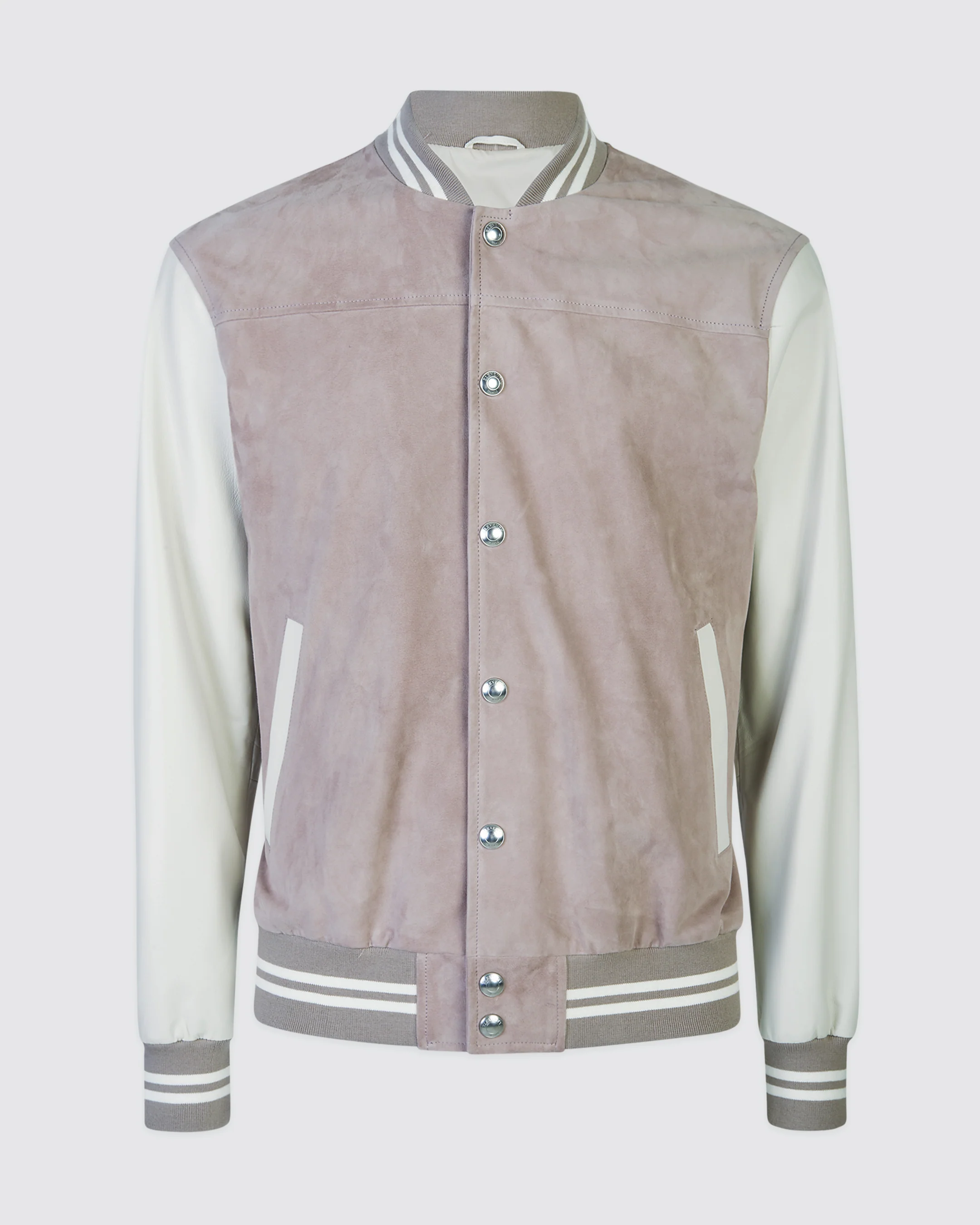 Giubbino Bomber Bimaterico in Suede e Nappa da Uomo - Image 4