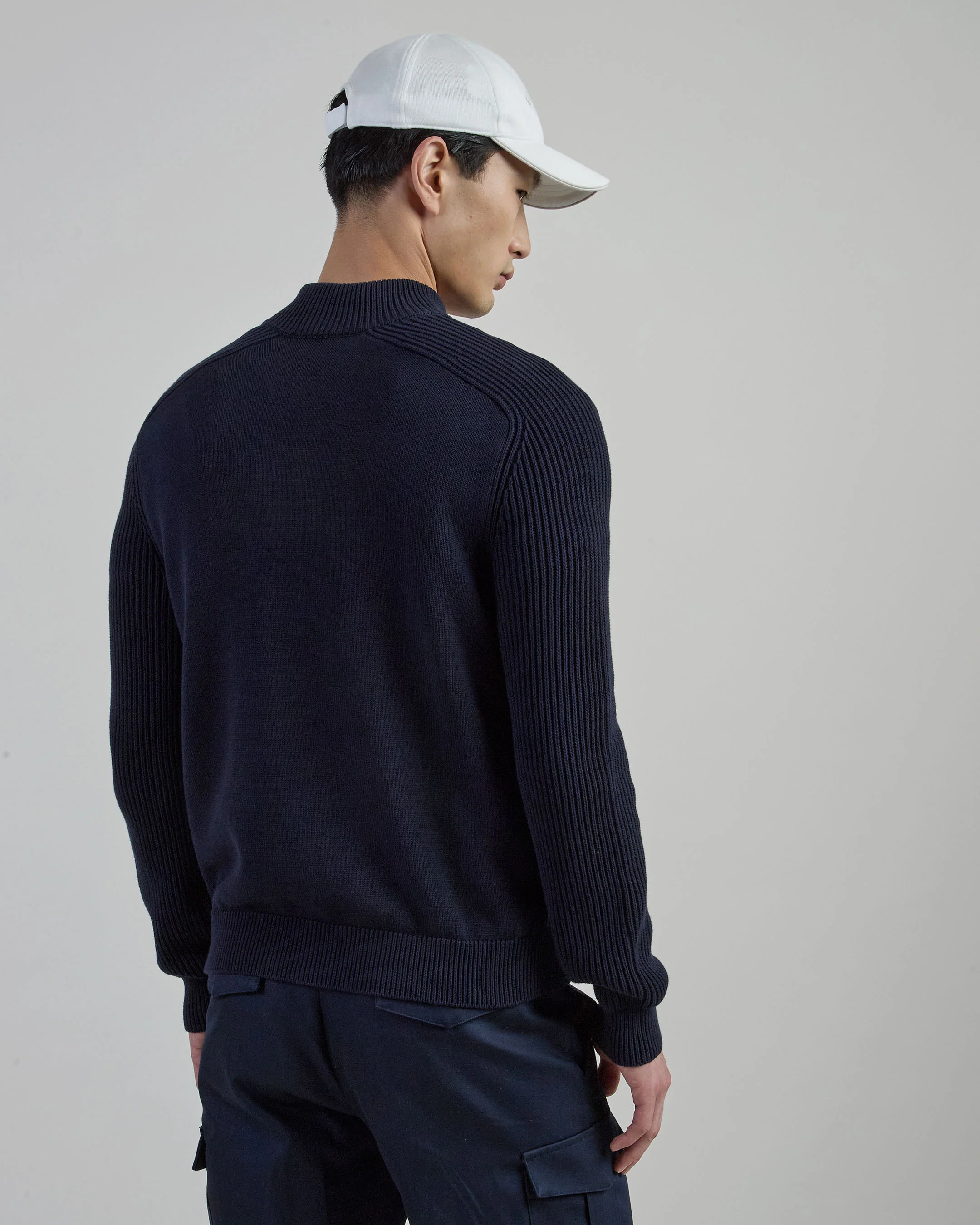 Maglia Full Zip in Cotone Finezza 7 da Uomo - Image 2
