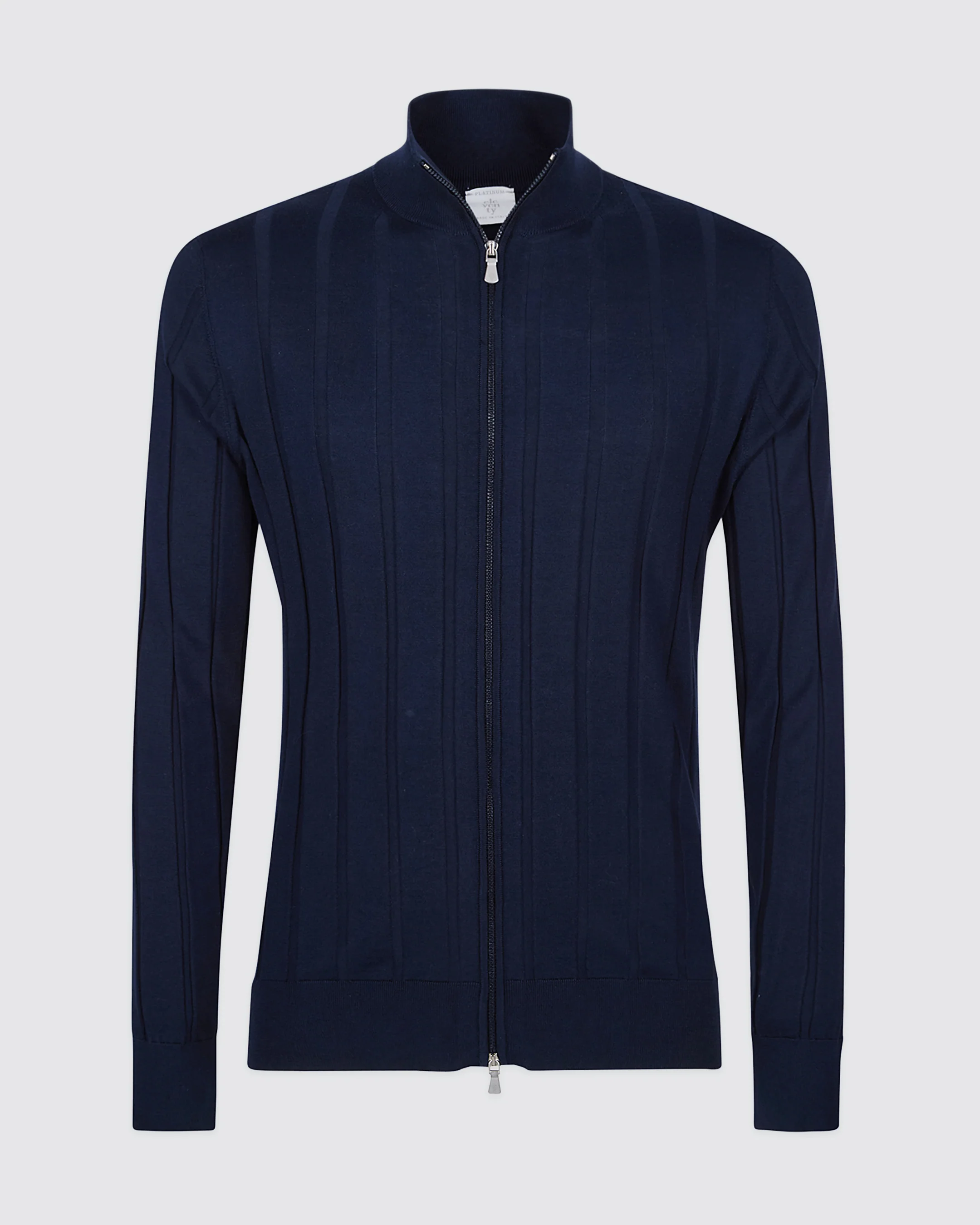 Maglia Full Zip in Pregiato Cotone Seta e Cashmere - Image 4