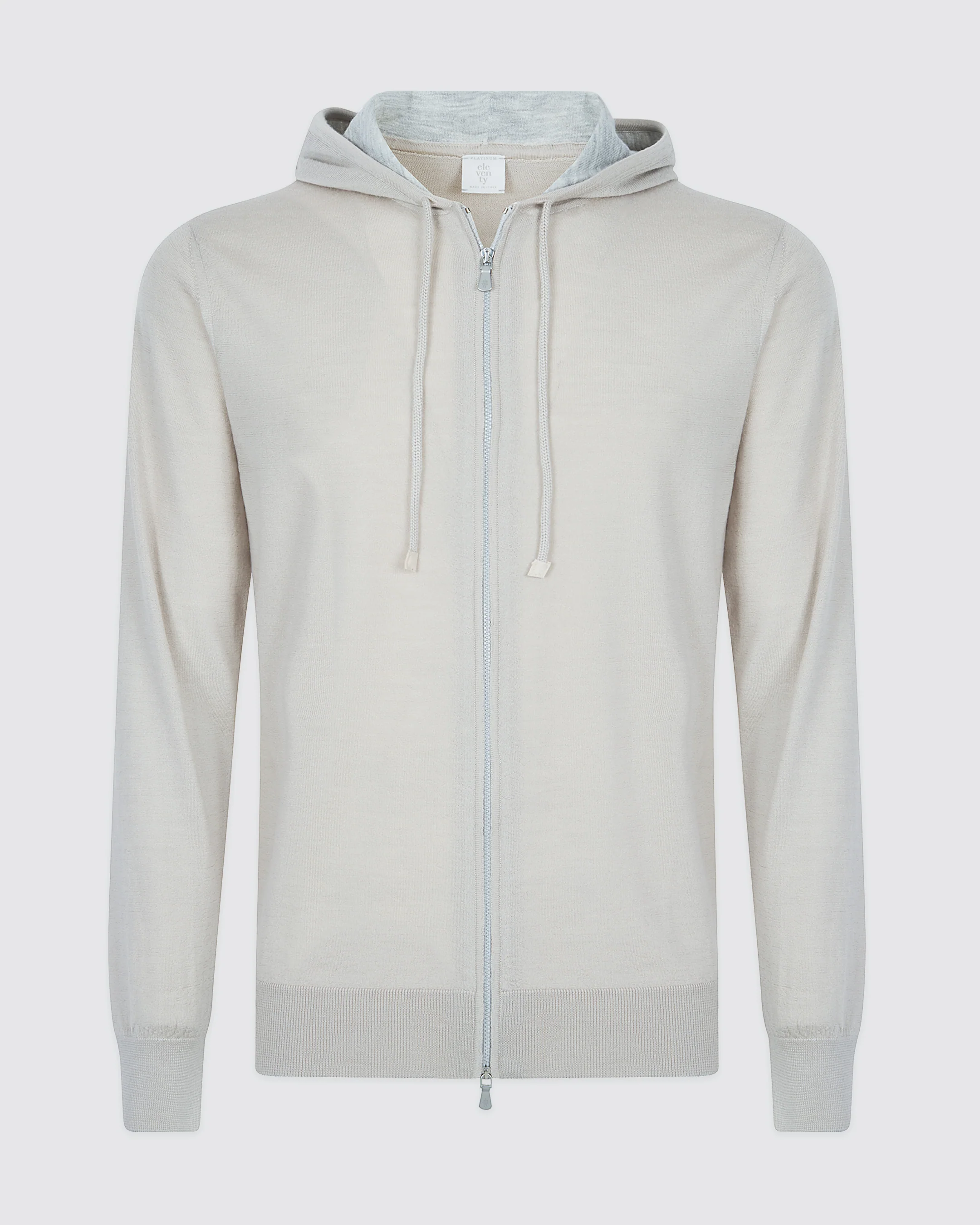 Maglia Full Zip in Lana Merinos e Seta con Cappuccio - Image 4