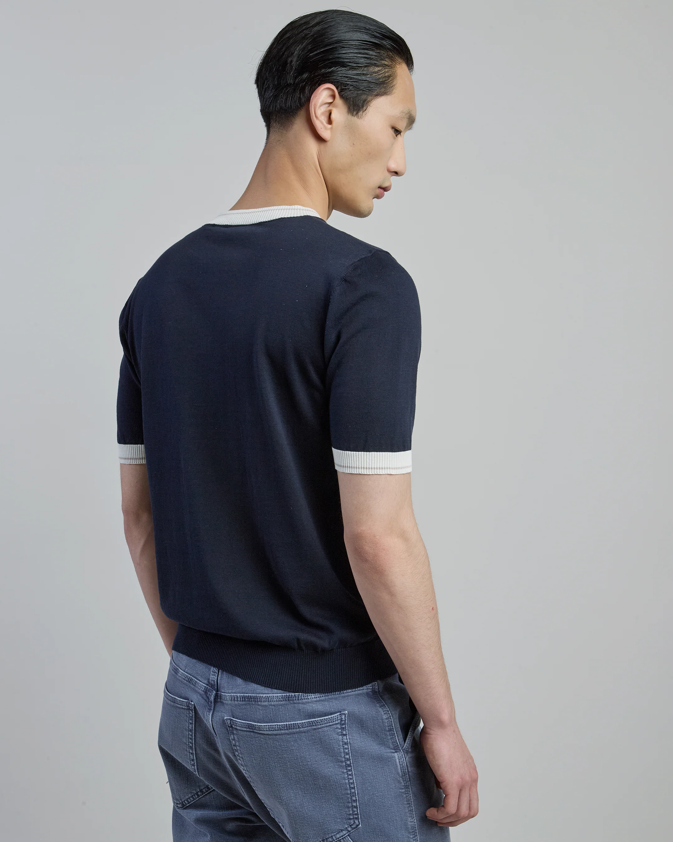 Maglia Girocollo in Cotone a Mezza Manica da Uomo - Image 6