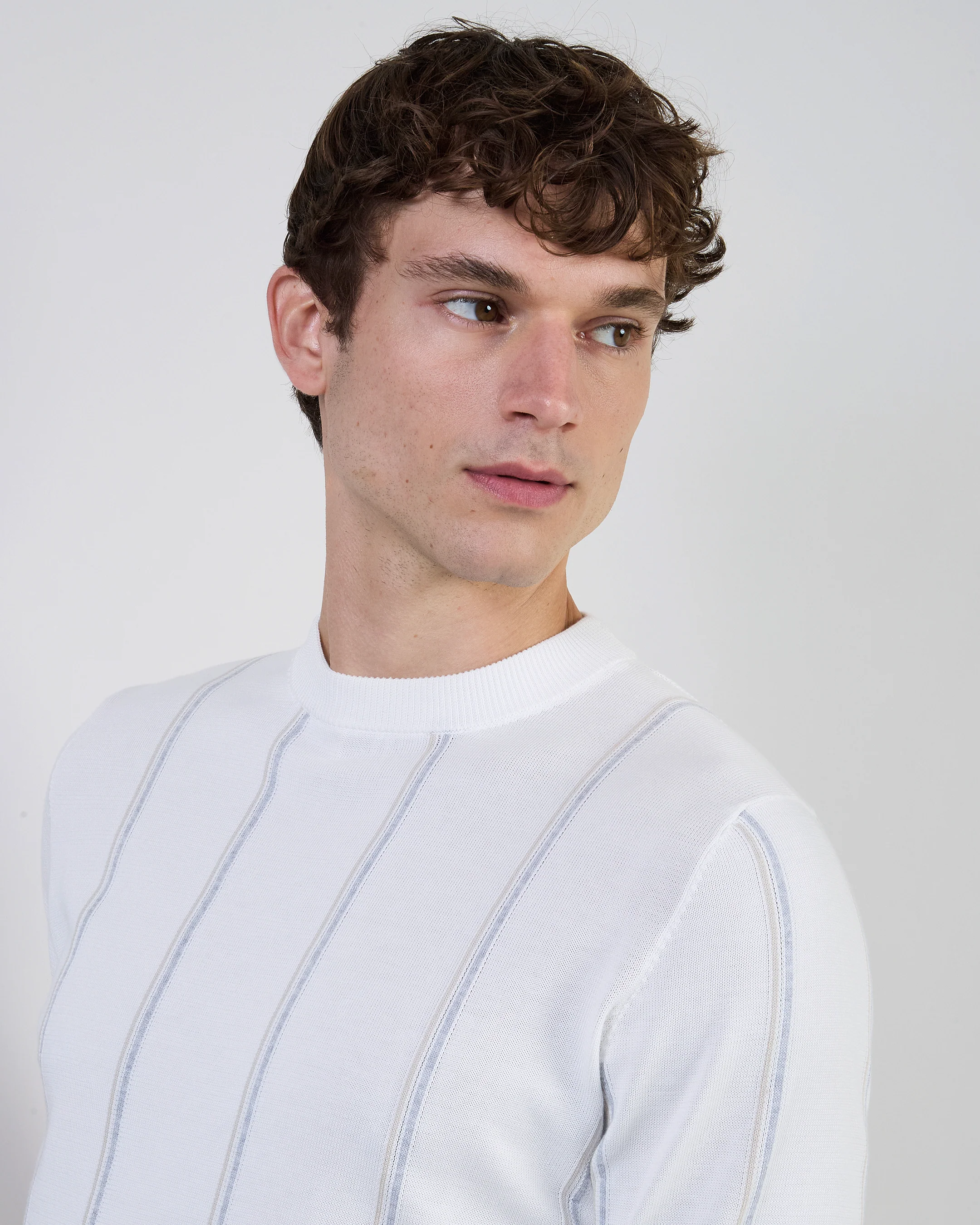 Maglia Girocollo in Cotone Sea Island a Mezza Manica - Image 3