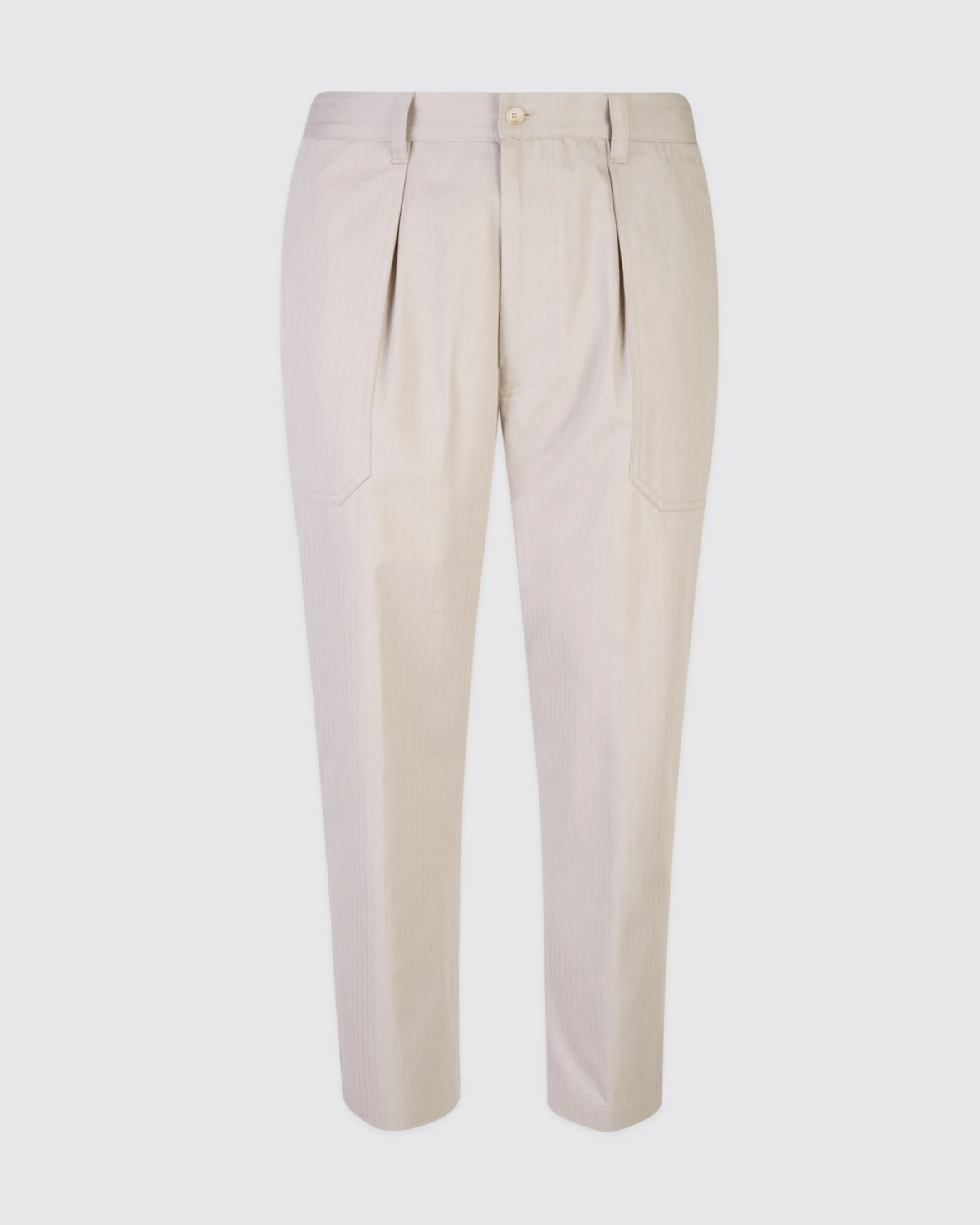 Pantalone Fatique in Cotone Relax Fit con Pinces - Image 4