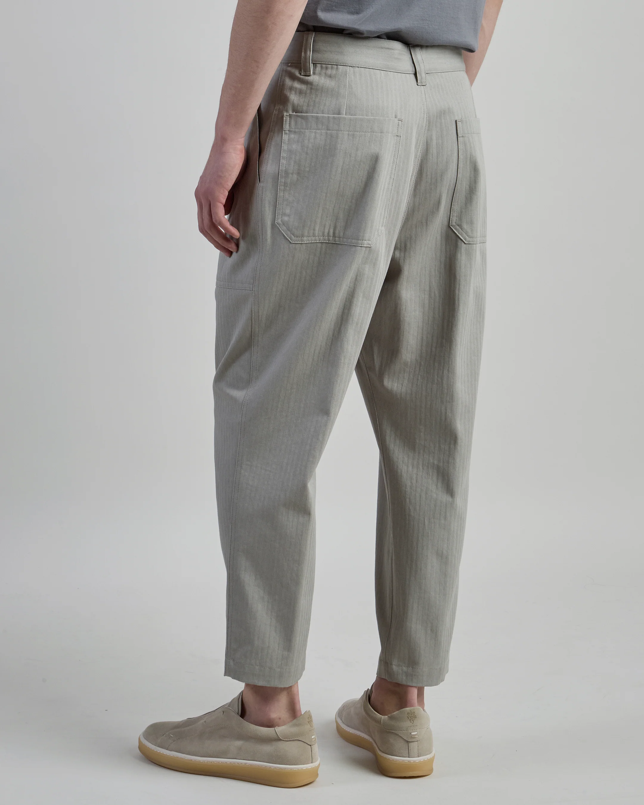 Pantalone Fatique in Cotone Relax Fit con Pinces - Image 6