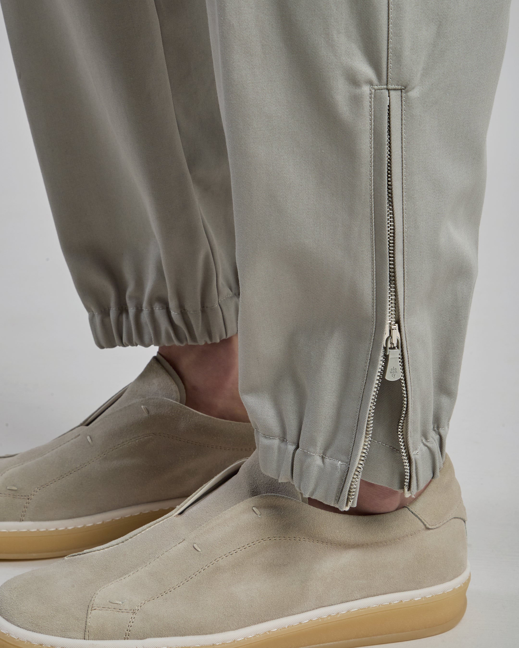 Pantaloni Cargo in Cotone con Coulisse e Zip - Image 3