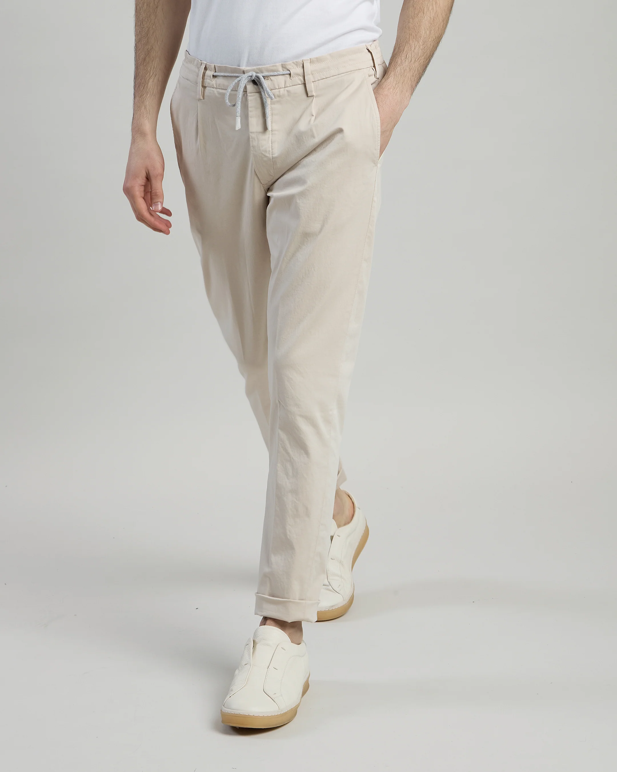 Pantaloni Cinque Tasche in Cotone Elasticizzato Uomo