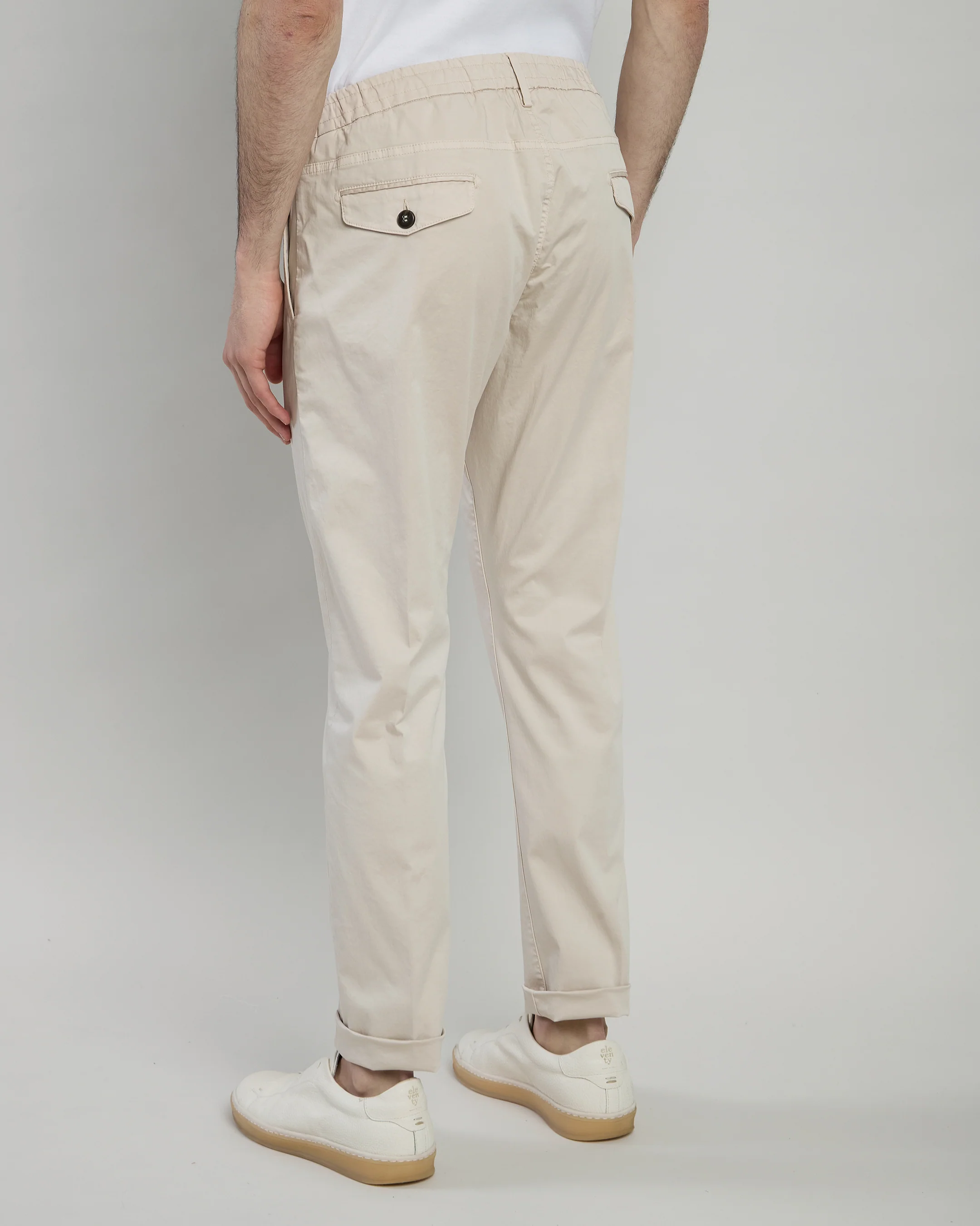 Pantaloni Cinque Tasche in Cotone Elasticizzato Uomo - Image 2