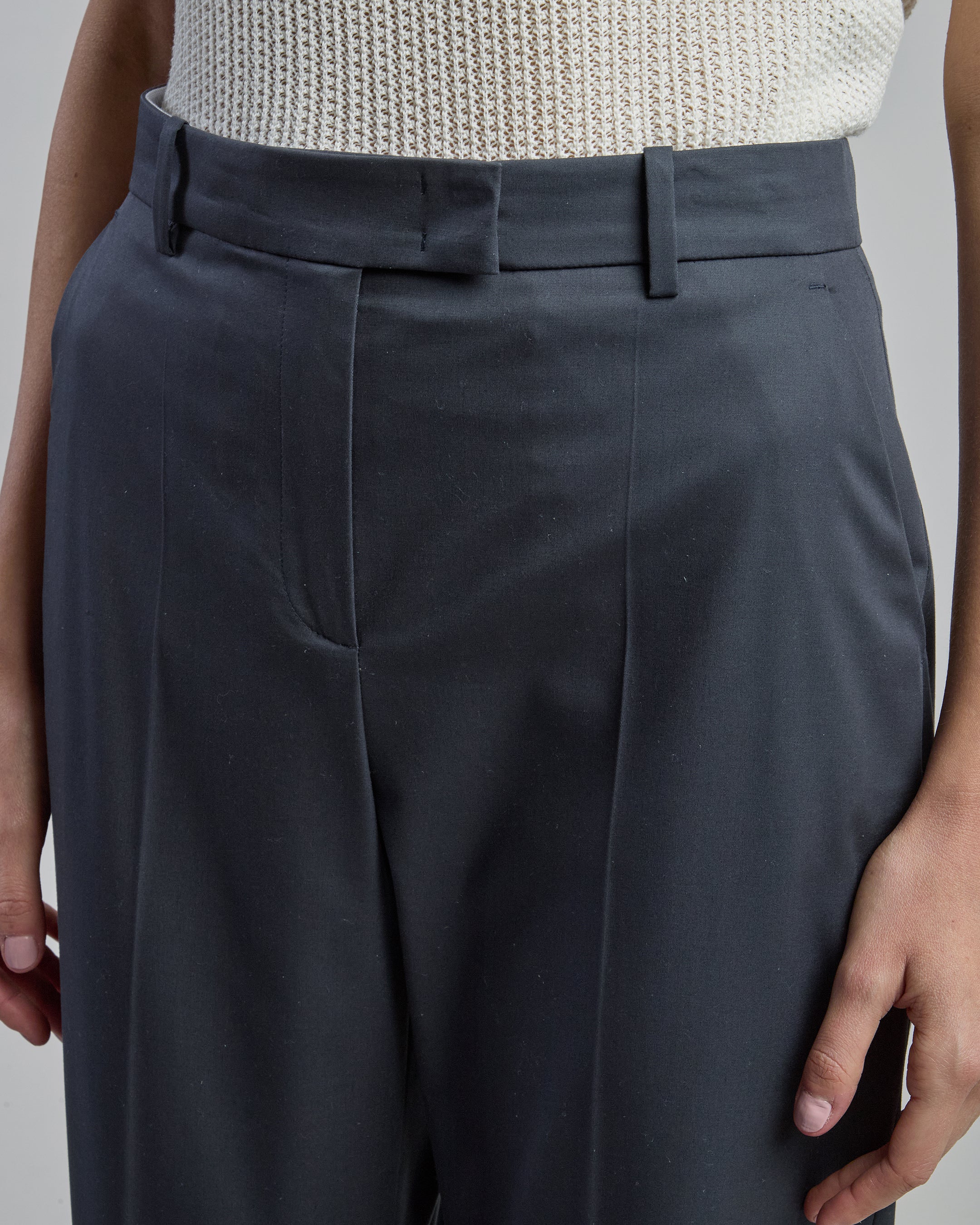 Pantaloni Donna a Gamba Dritta in Cotone e Lyocell - Image 3