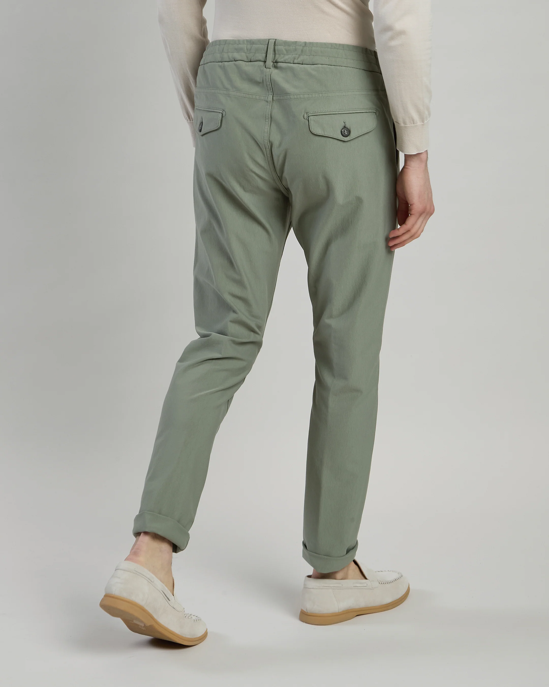 Pantalone Cinque Tasche in Cotone Stretch da Uomo - Image 2