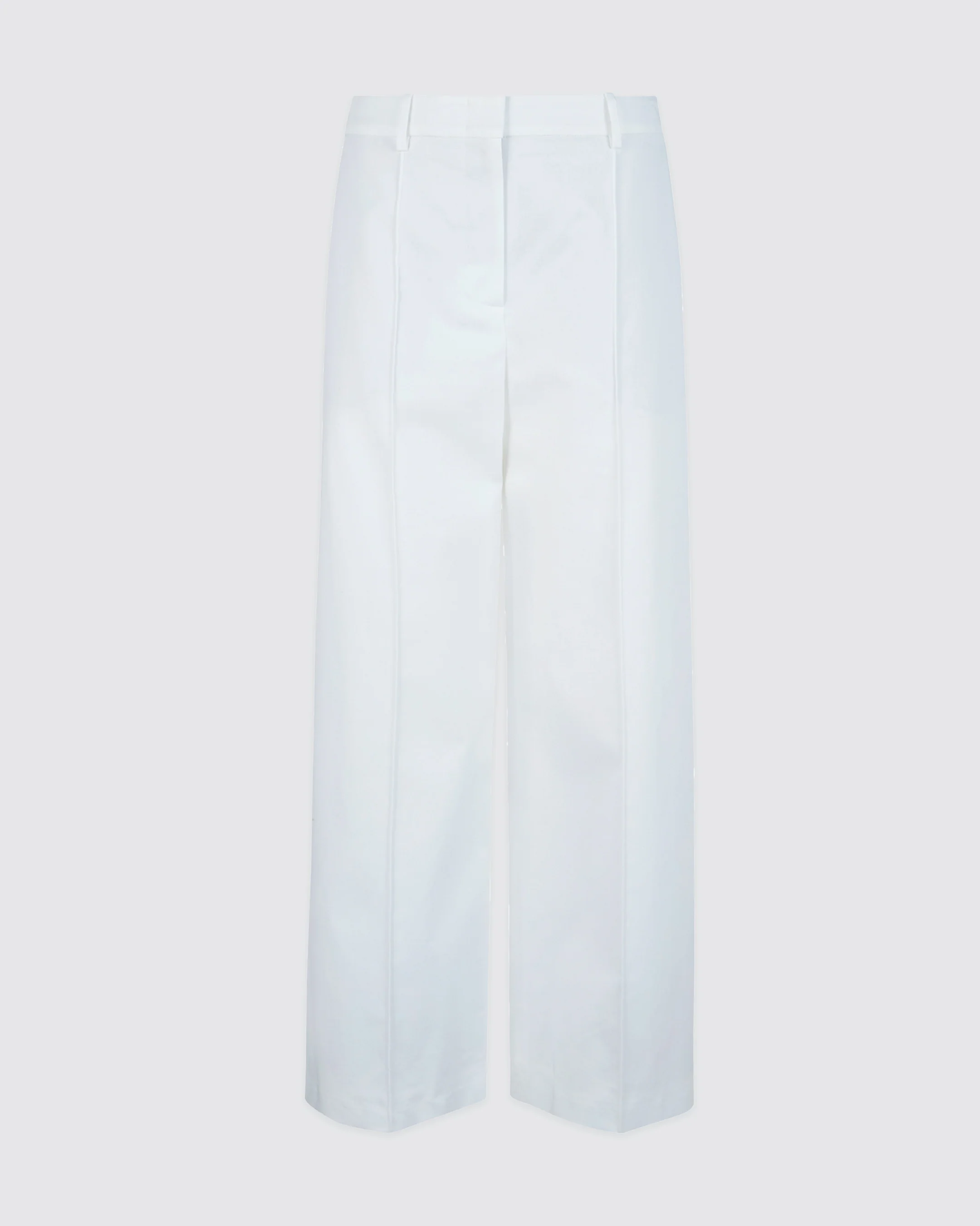 Pantalone Palazzo in Cotone Stretch con Nervature - Image 4