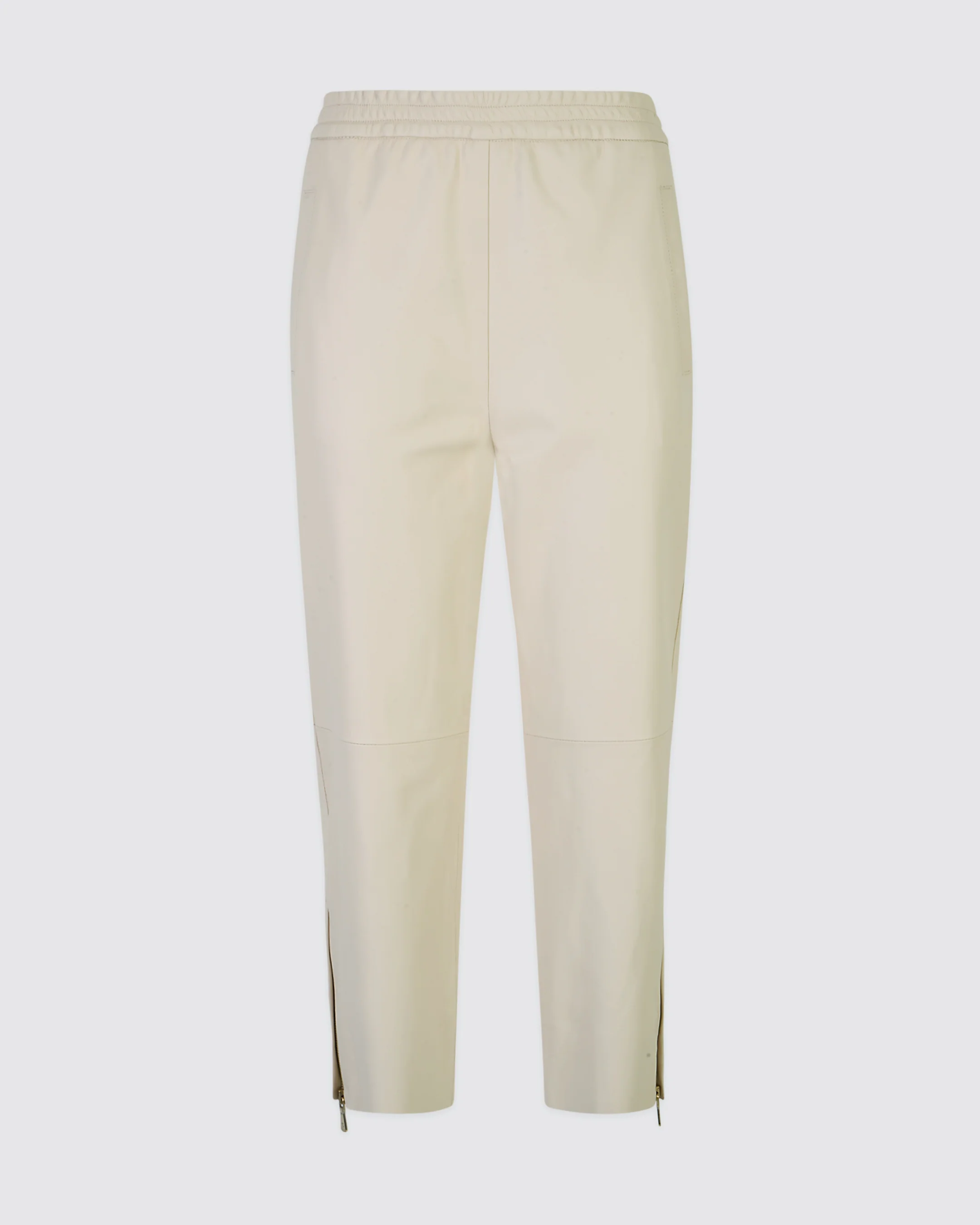 Pantalone Cropped in Pelle Nappa Plongé da Donna - Image 4