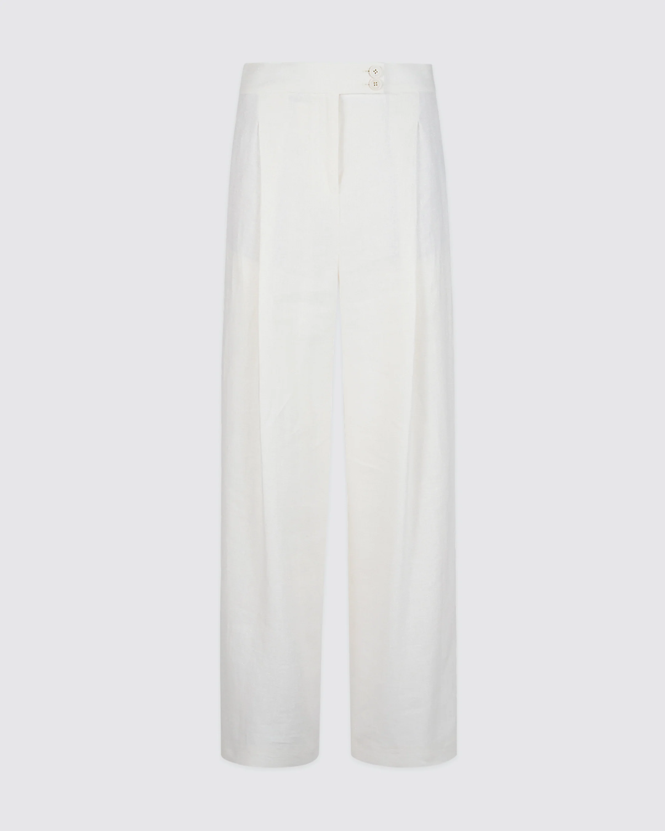 Pantaloni in Lino e Viscosa con Filo Lurex da Donna - Image 4