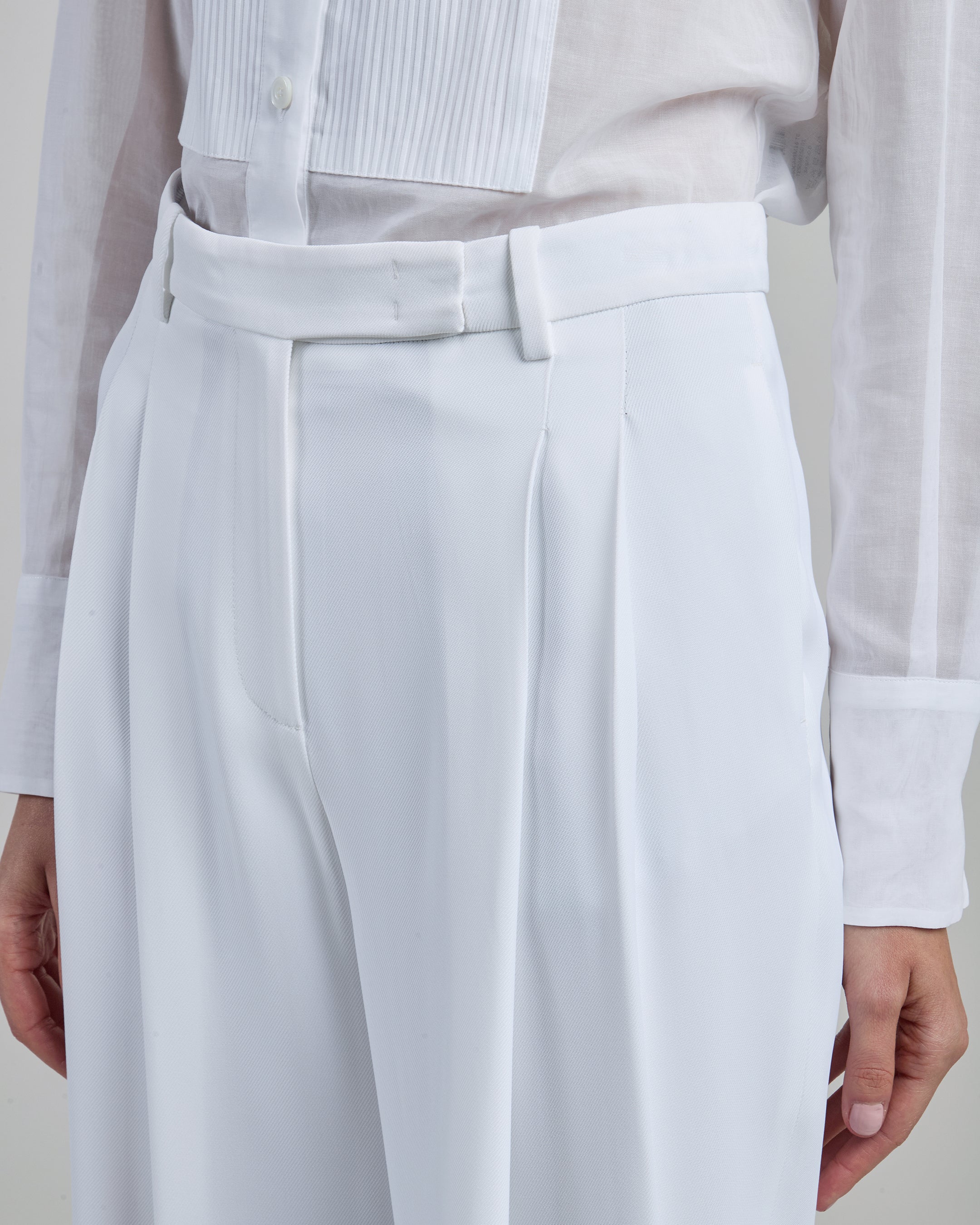 Pantaloni in Viscosa con Doppia Pince da Donna - Image 3
