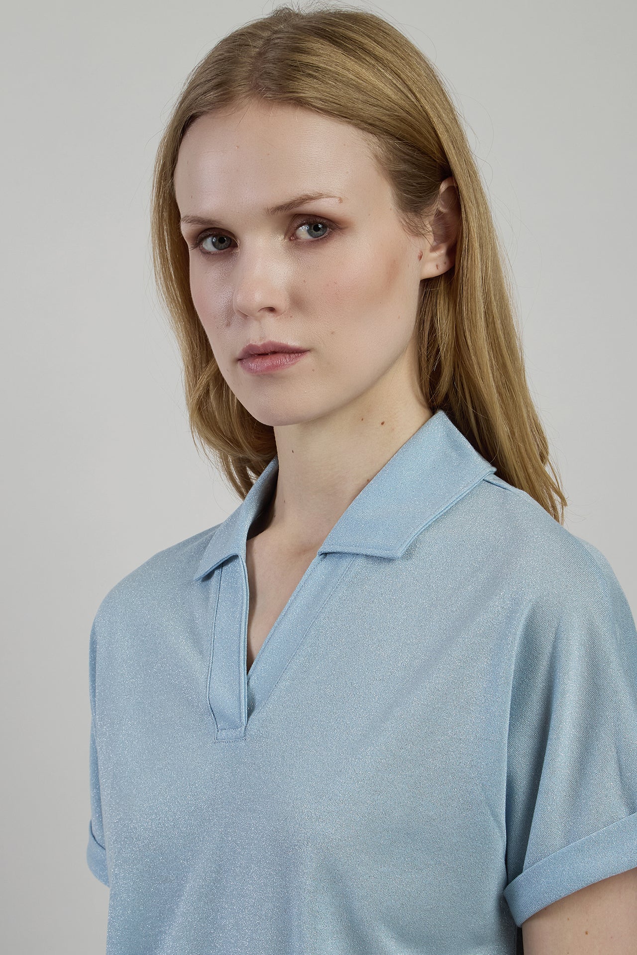 Polo e T-shirt in Jersey Metallizzato da Donna - Image 3