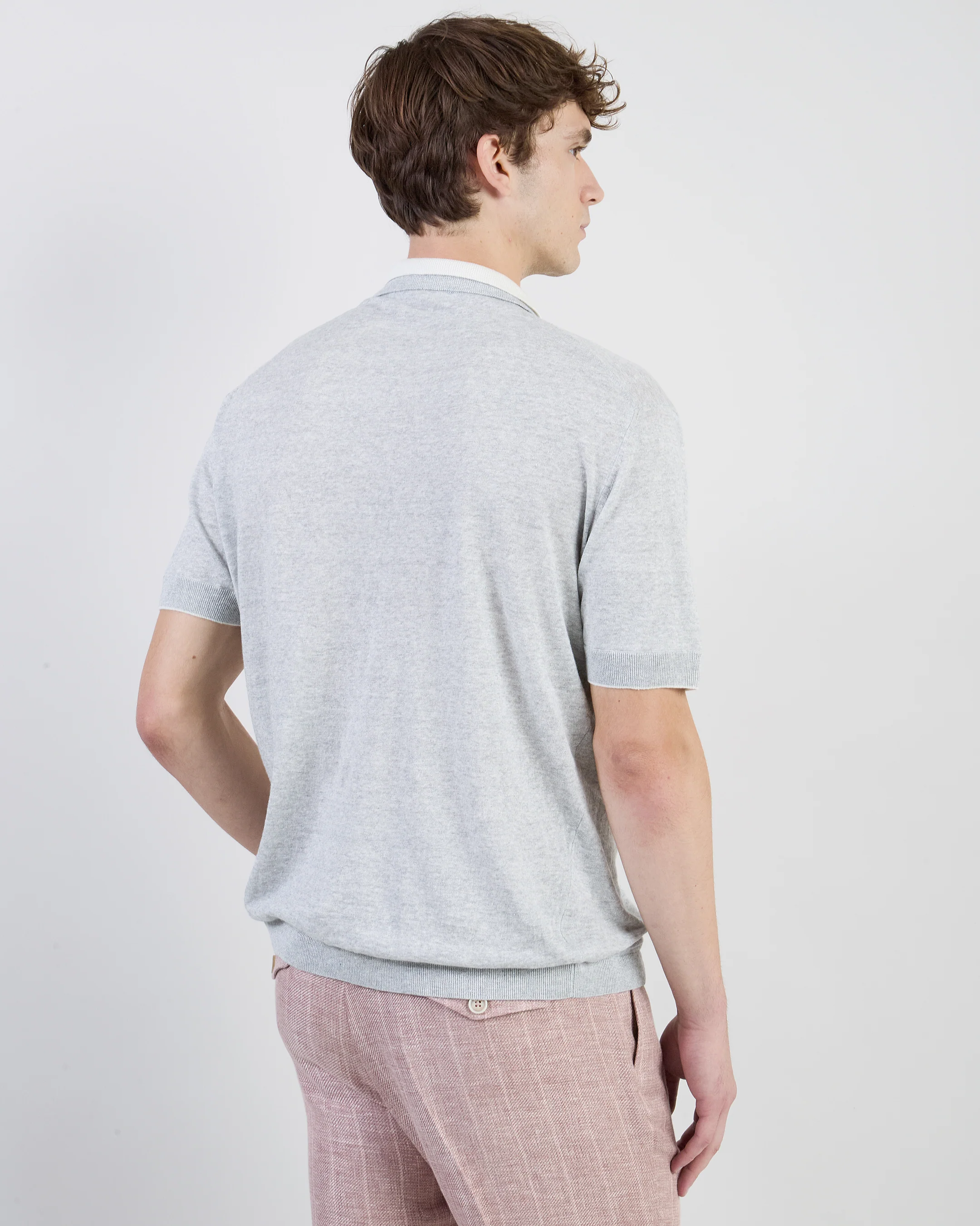 Polo in Maglia di Lino e Cashmere da Uomo - Image 5
