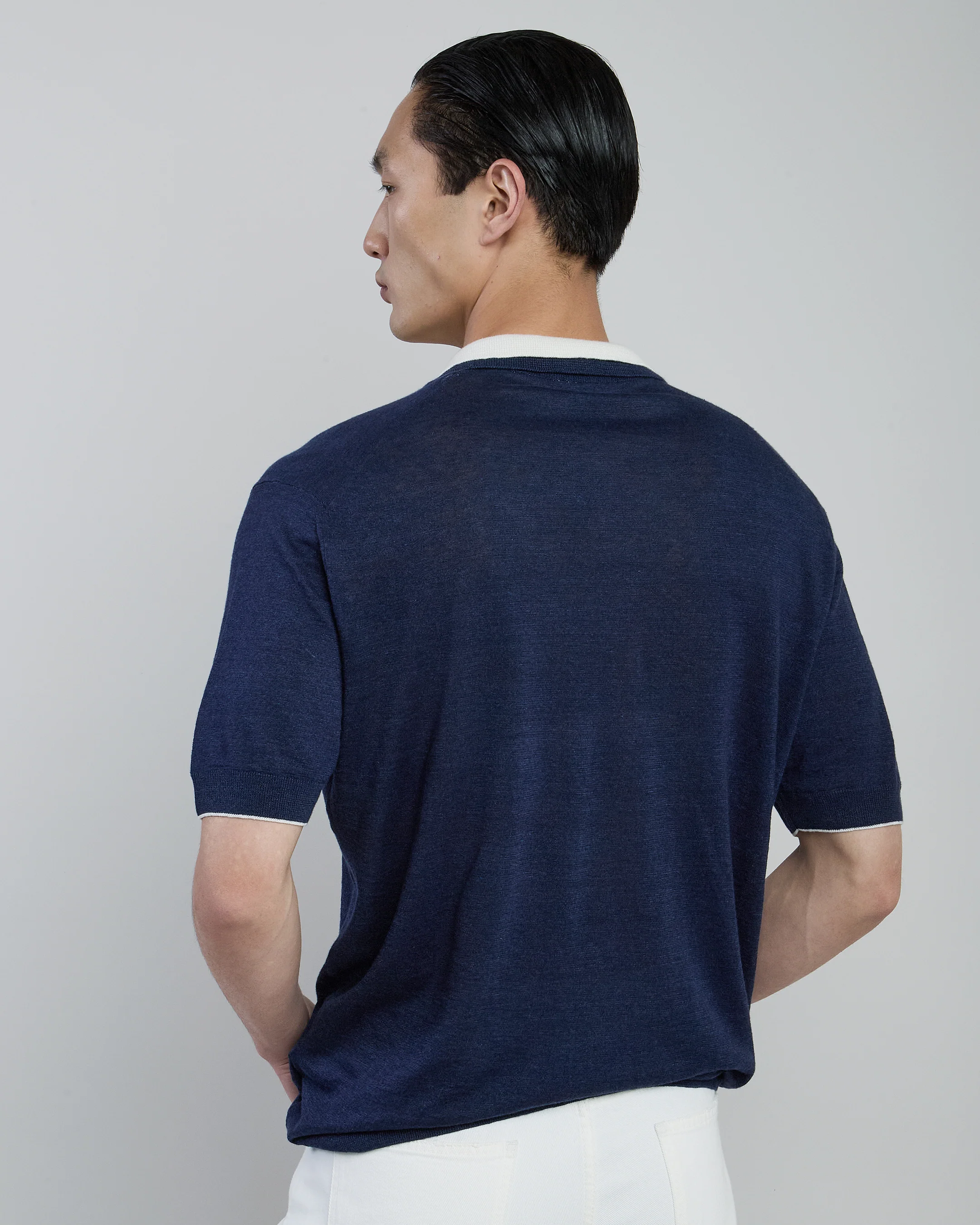 Polo in Maglia di Lino e Cashmere da Uomo - Image 8