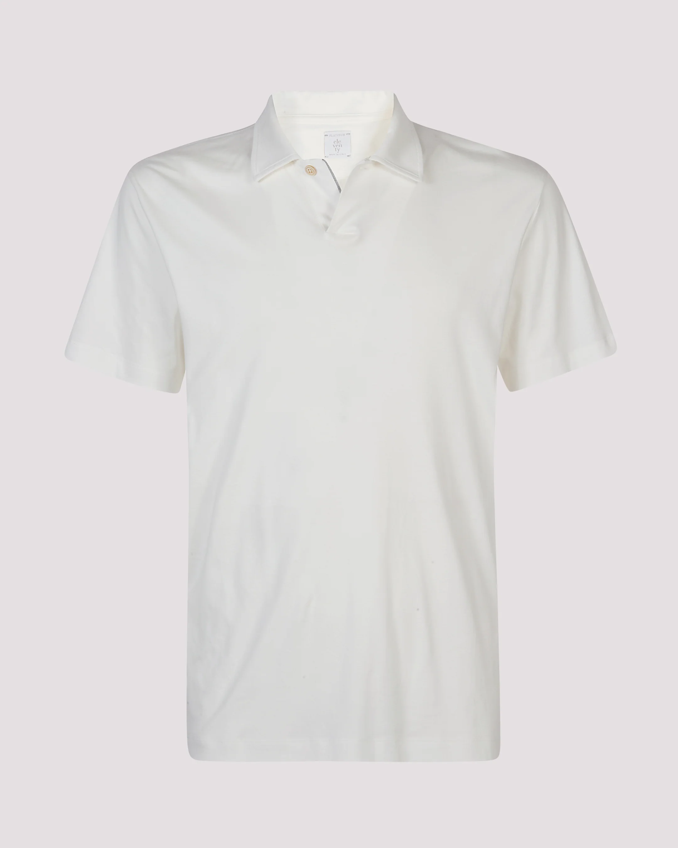 Polo Mezza Manica in Modal e Cotone Bianco - Image 4