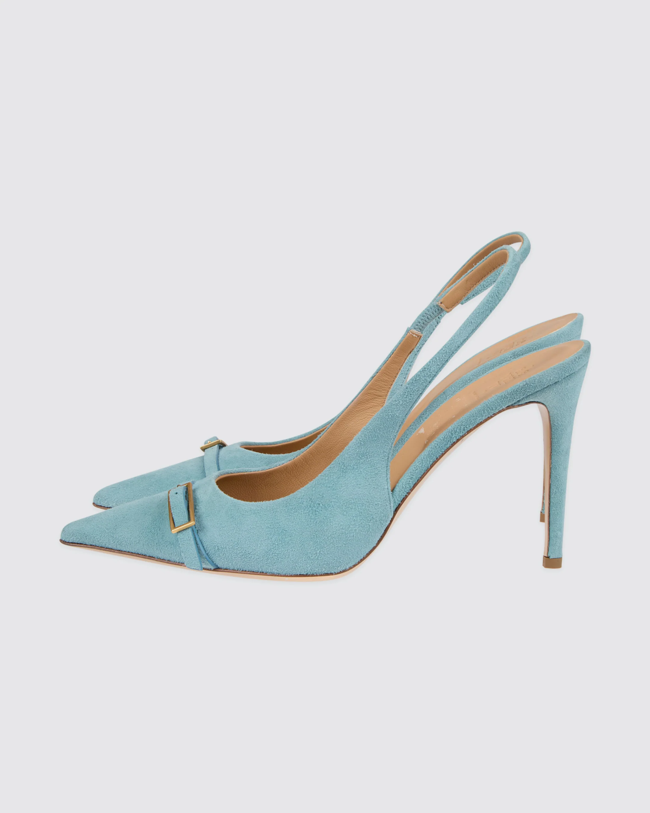 Décolleté a Punta in Camoscio con Tacco 9 cm - Image 2