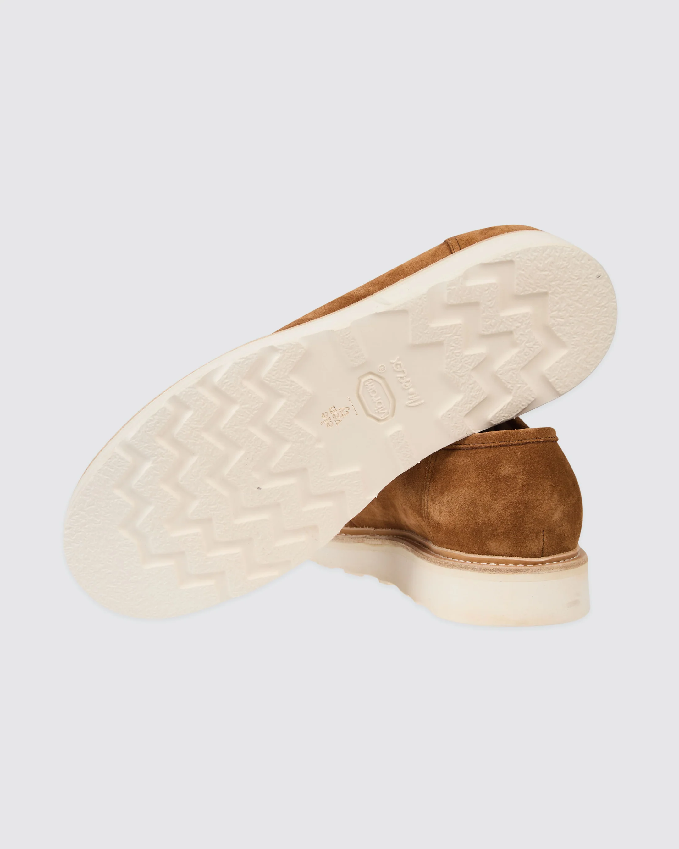 Scarpa Stringata in Pelle di Vitello Scamosciata Beige - Image 3