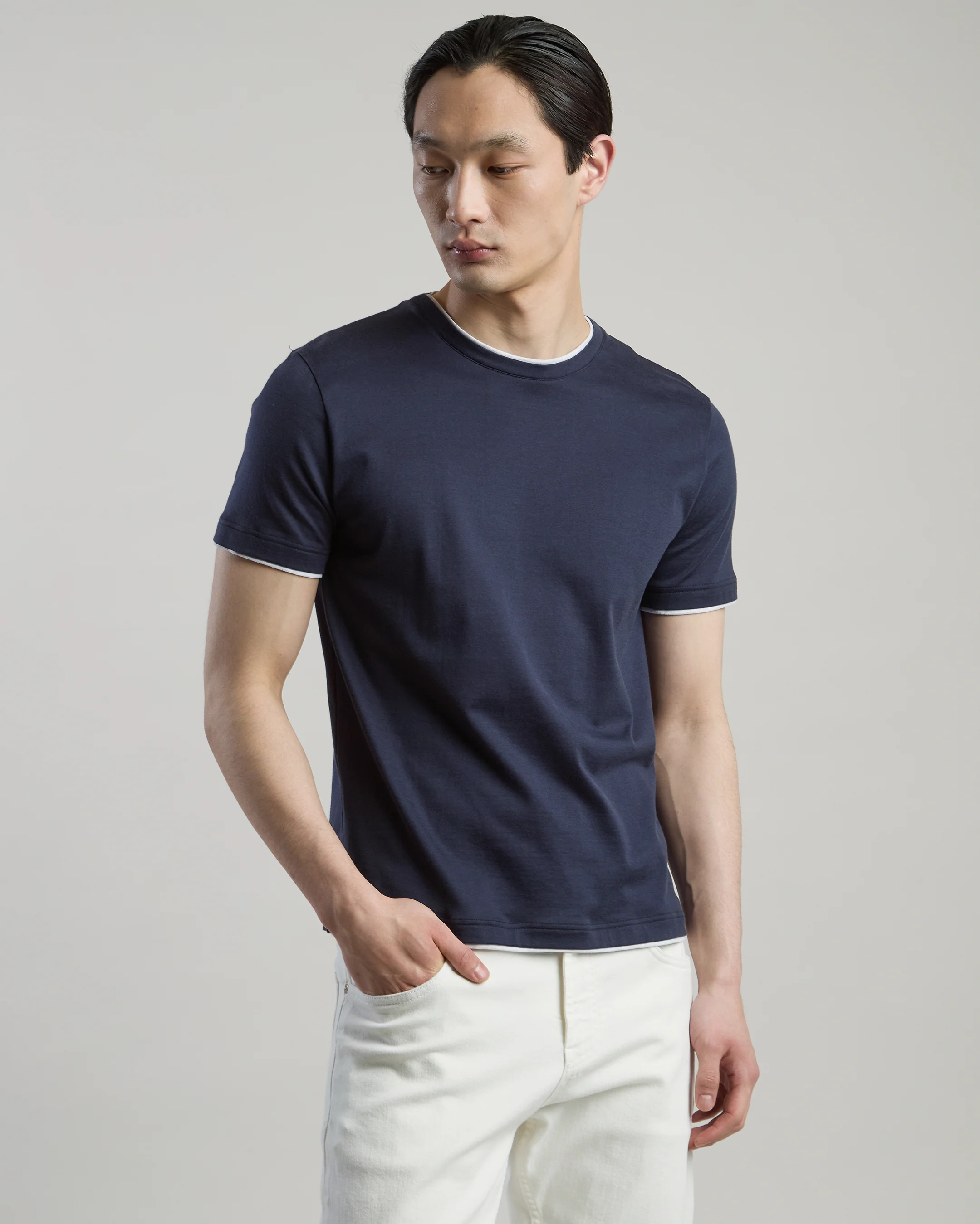 T-SHIRT GIROCOLLO COTONE - Image 5
