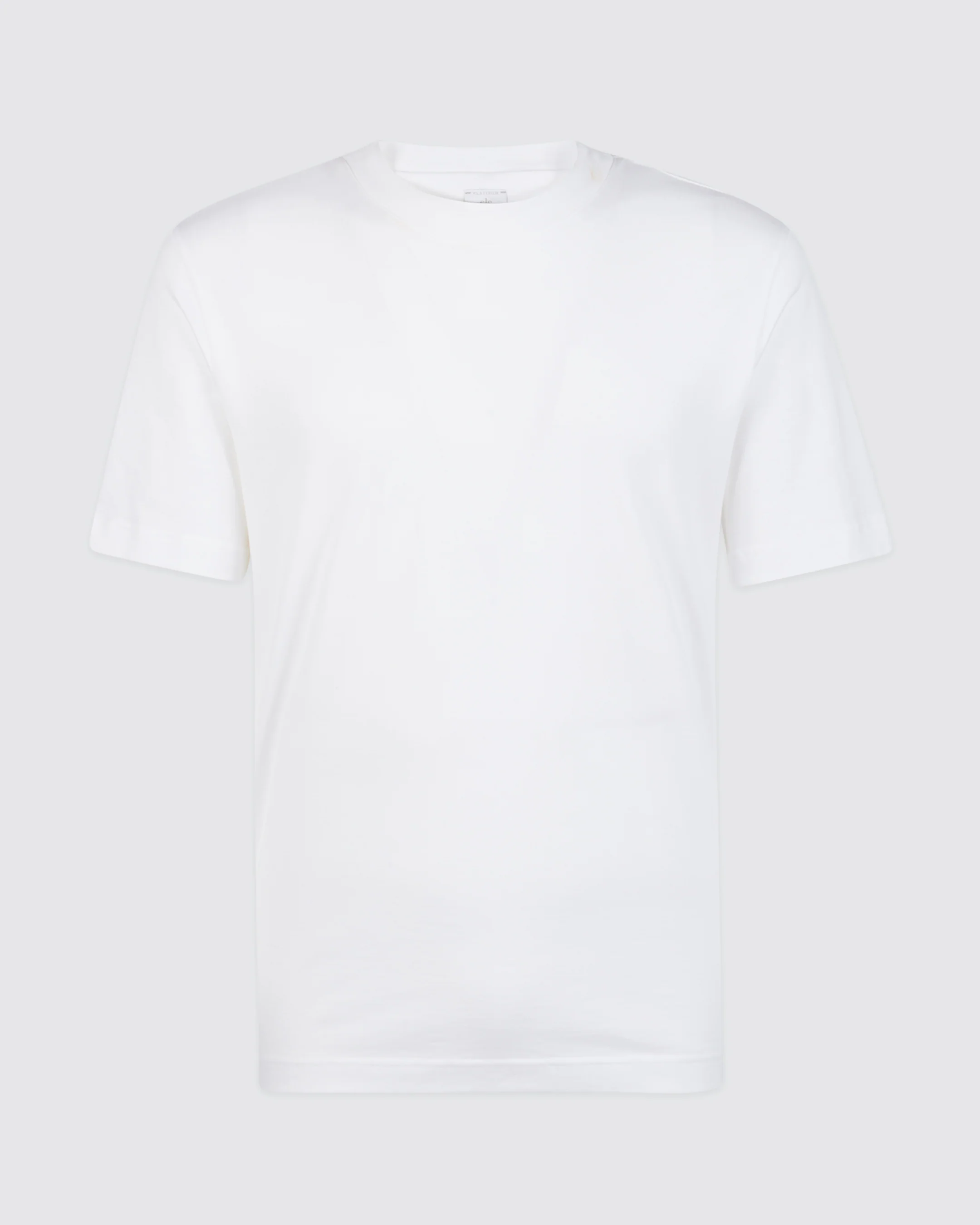 T-shirt Girocollo in Cotone Giza con Collo Alto - Image 4