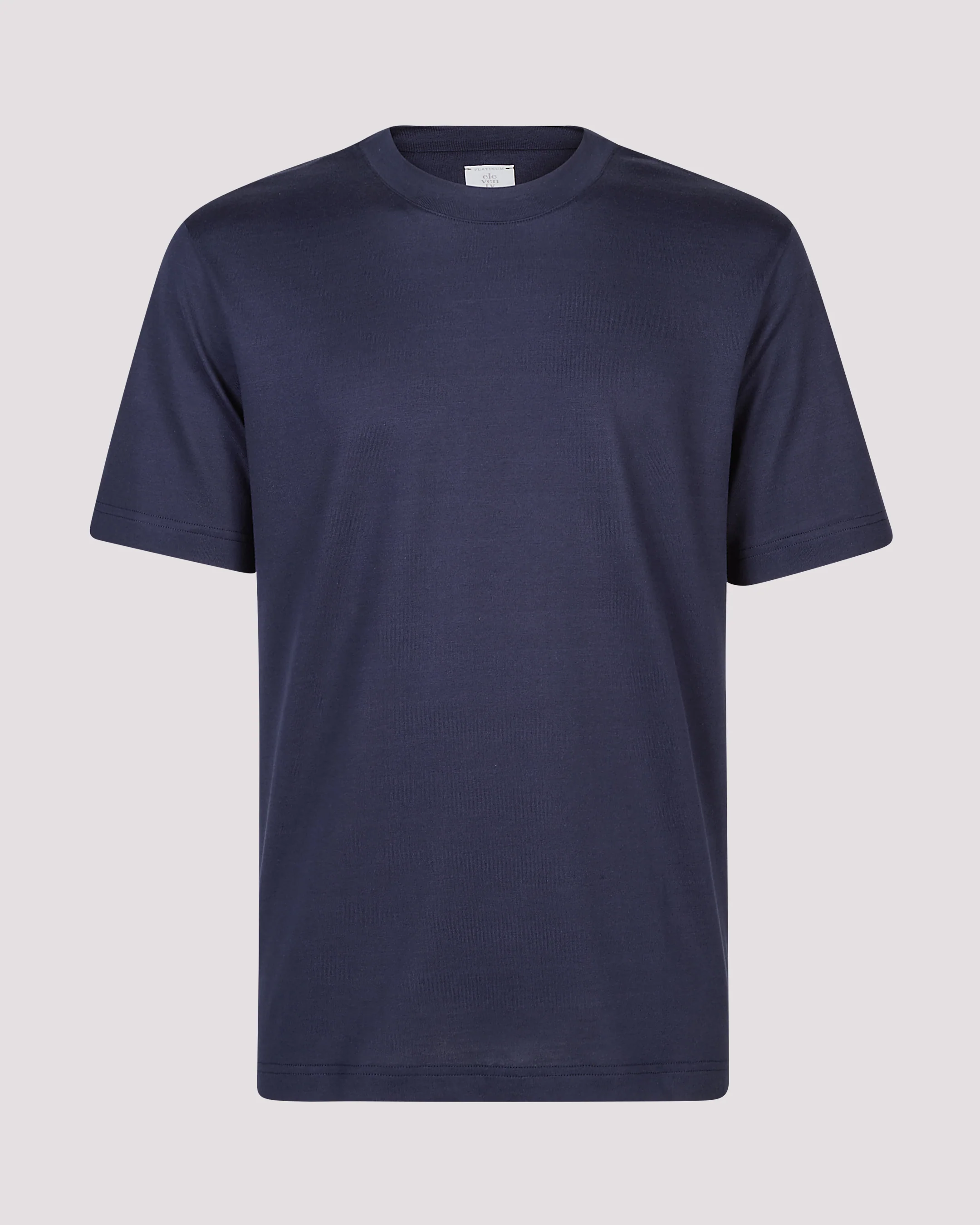 T-shirt Girocollo in Cotone Giza con Collo Alto - Image 9